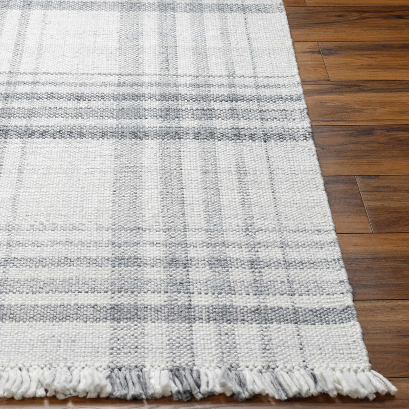 Inara Gray Plaid Area Rug - Clearance by Boutique Rugs