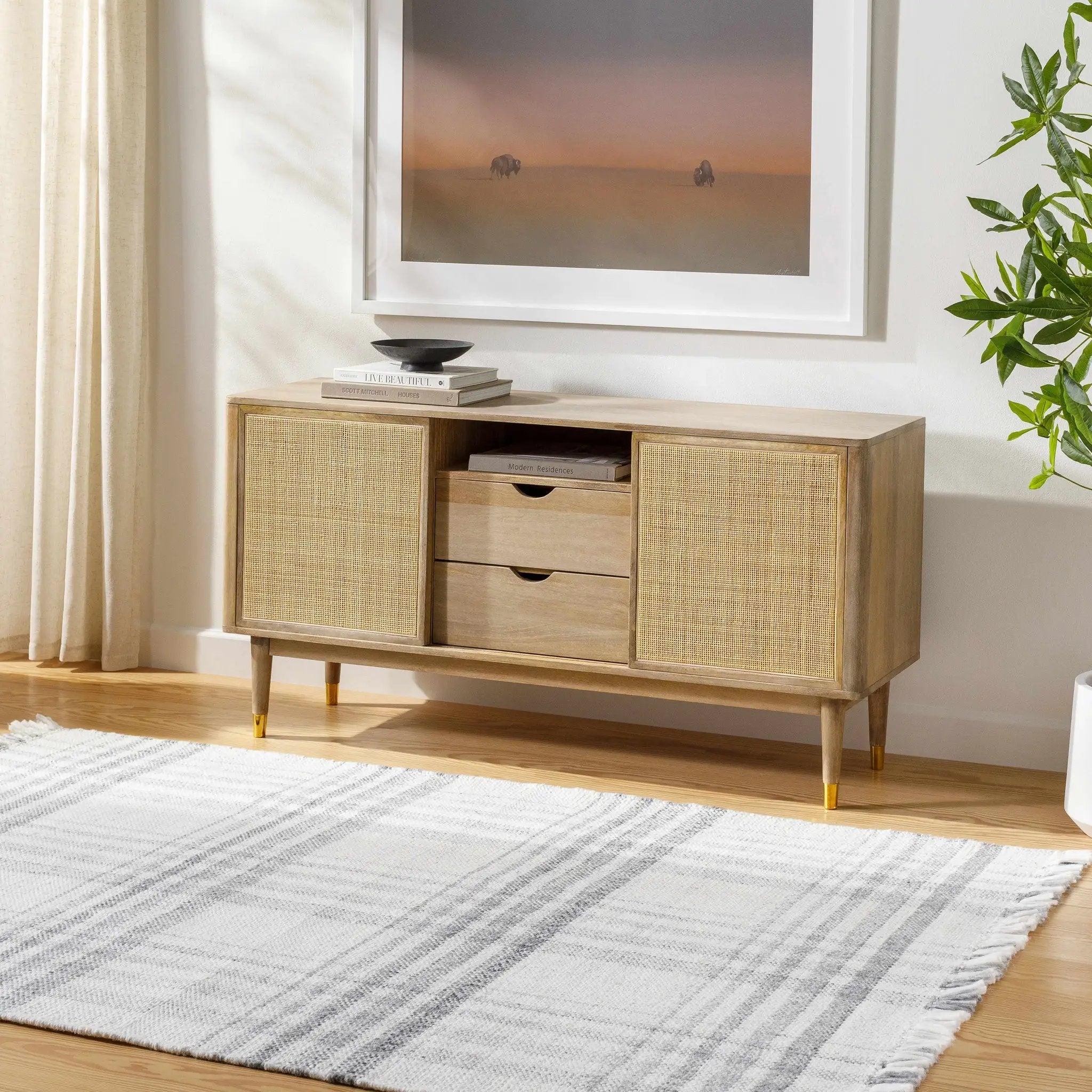 Inara Gray Plaid Area Rug - Clearance by Boutique Rugs