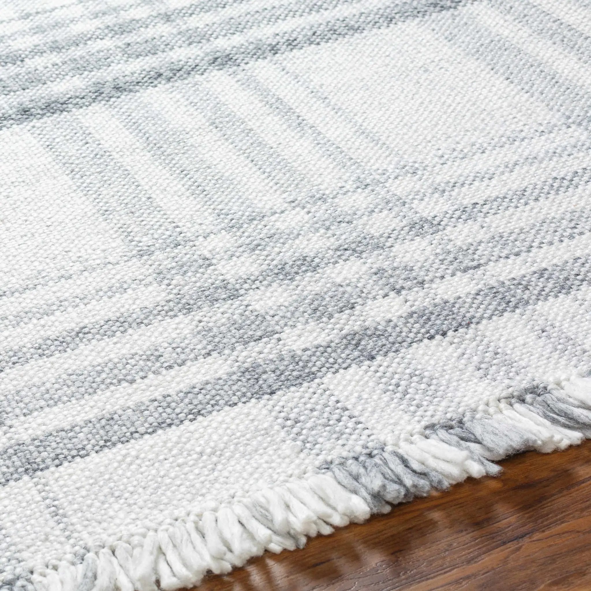 Inara Gray Plaid Area Rug - Clearance by Boutique Rugs