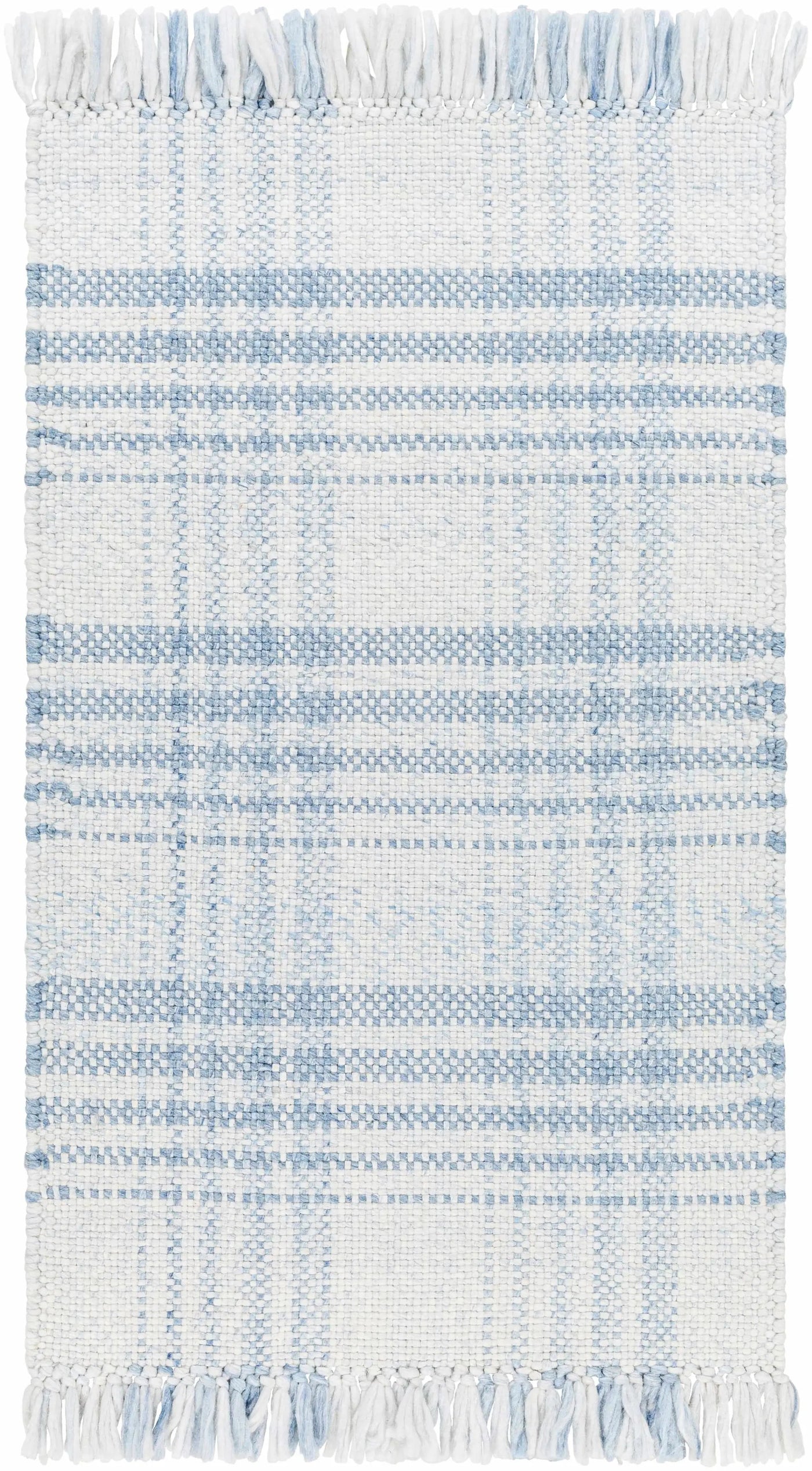 Inara Blue Plaid Area Rug by Boutique Rugs