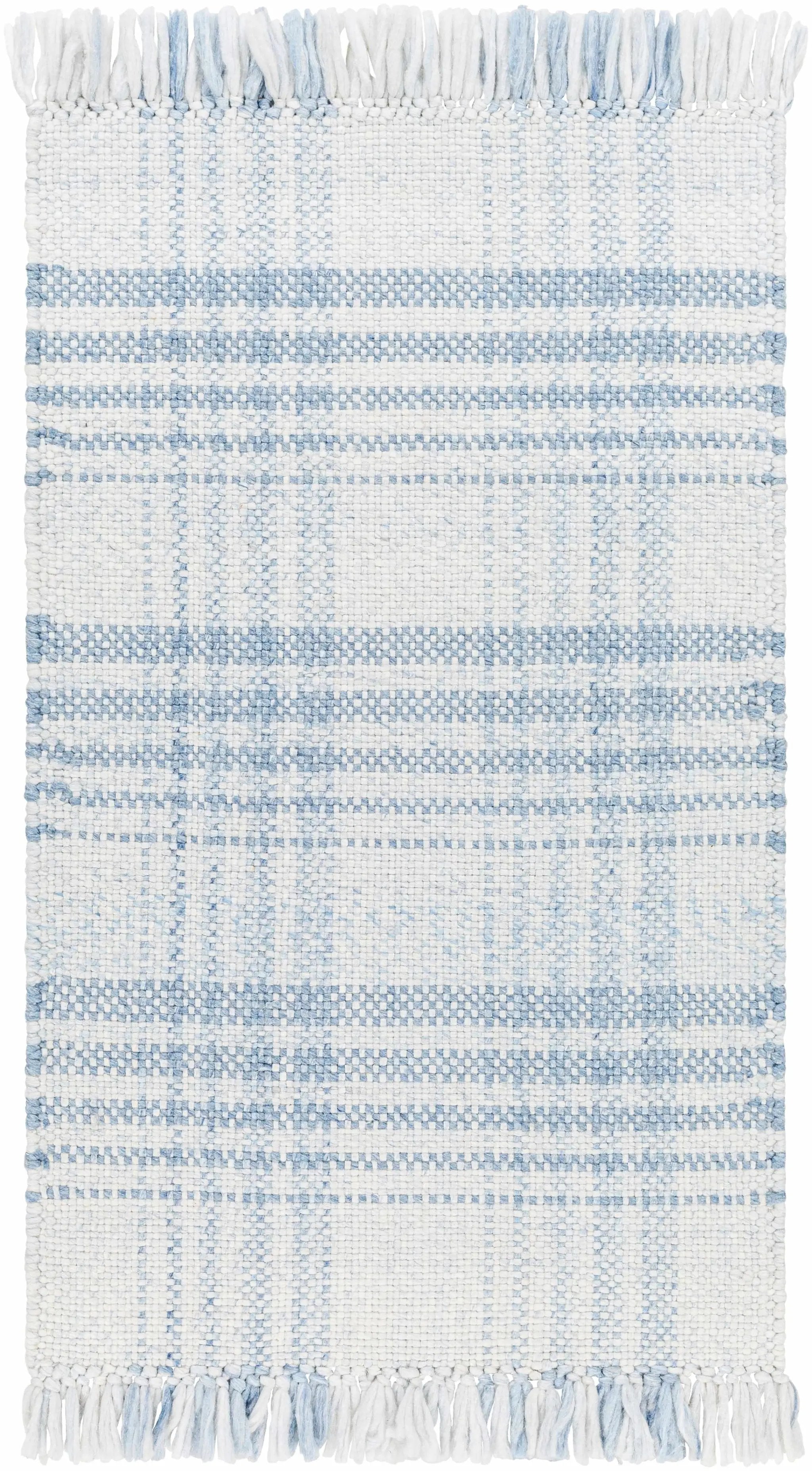 Inara Blue Plaid Area Rug by Boutique Rugs