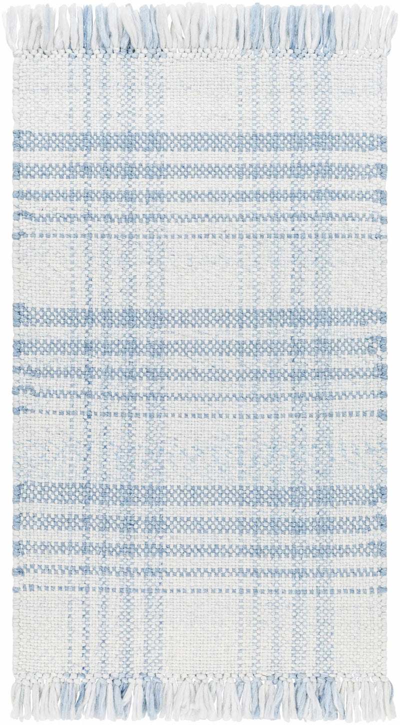 Inara Blue Plaid Area Rug by Boutique Rugs
