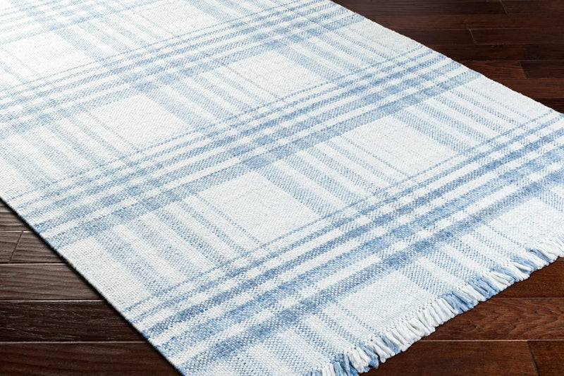 Inara Blue Plaid Area Rug by Boutique Rugs