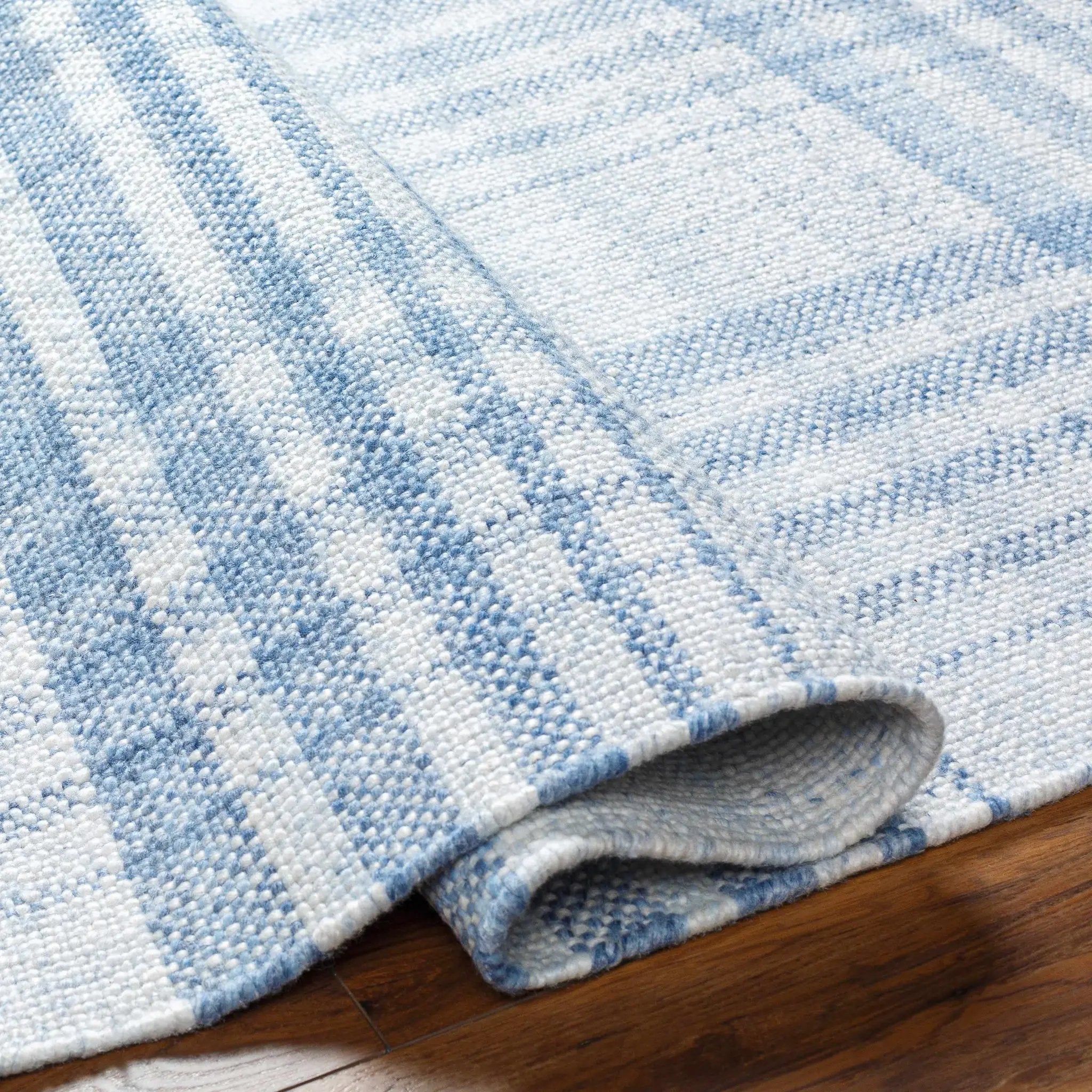 Inara Blue Plaid Area Rug by Boutique Rugs