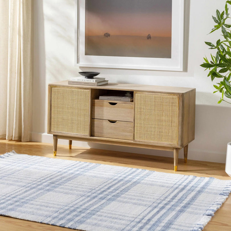 Inara Blue Plaid Area Rug by Boutique Rugs