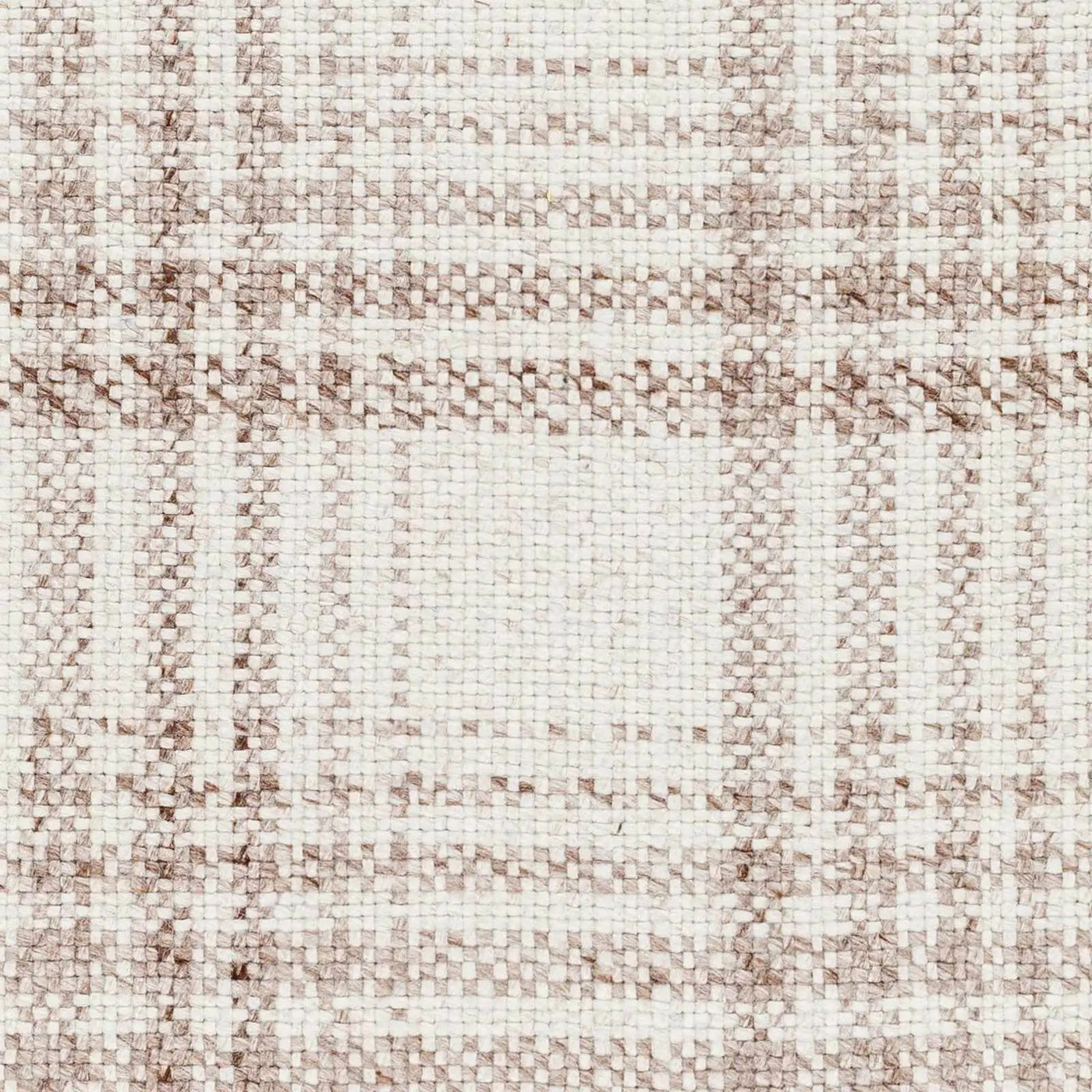 Inara Light Brown Plaid Hand Woven Area Rug by Boutique Rugs