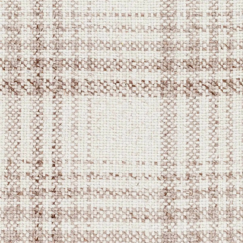 Inara Light Brown Plaid Hand Woven Area Rug by Boutique Rugs