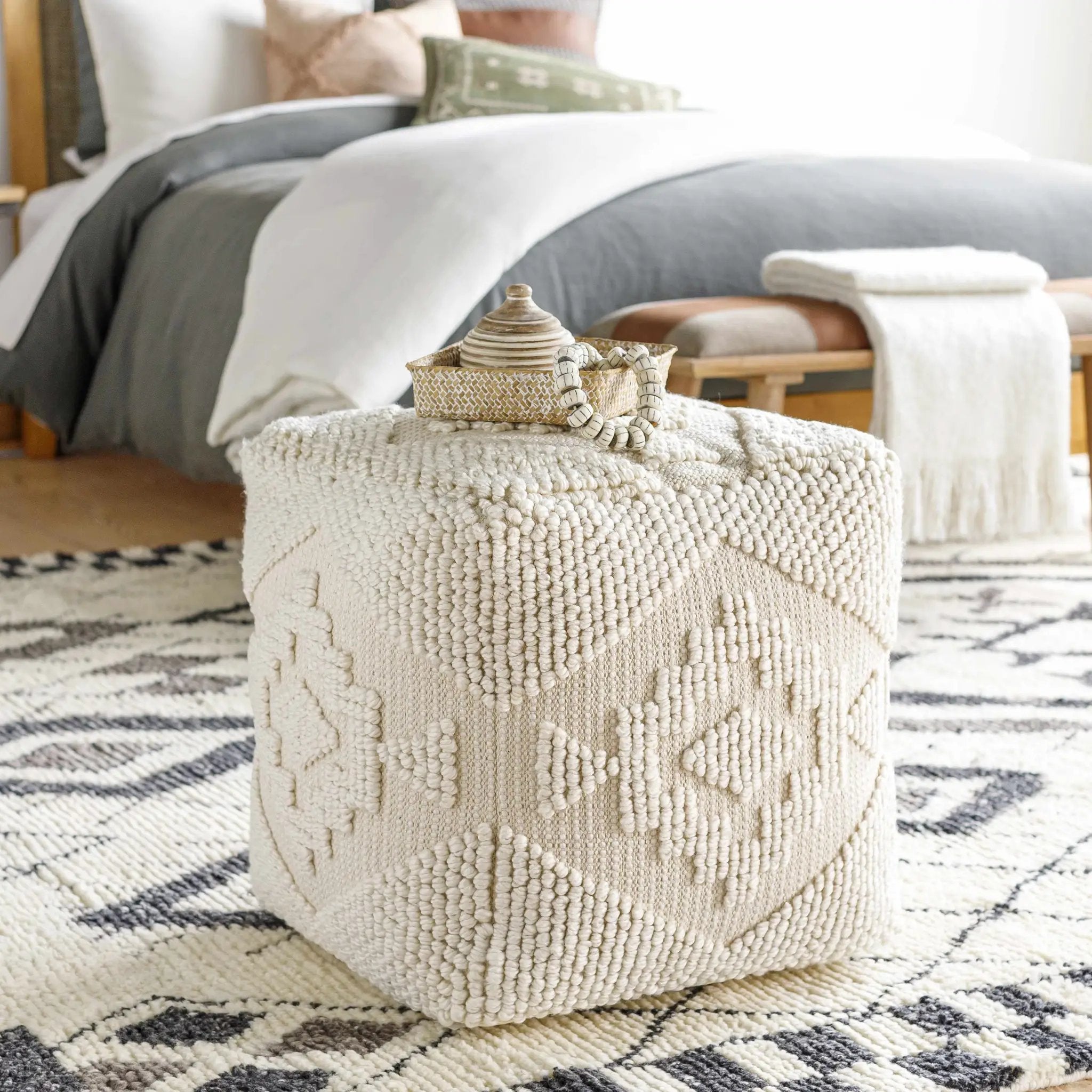 Spartanburg Pouf by Boutique Rugs