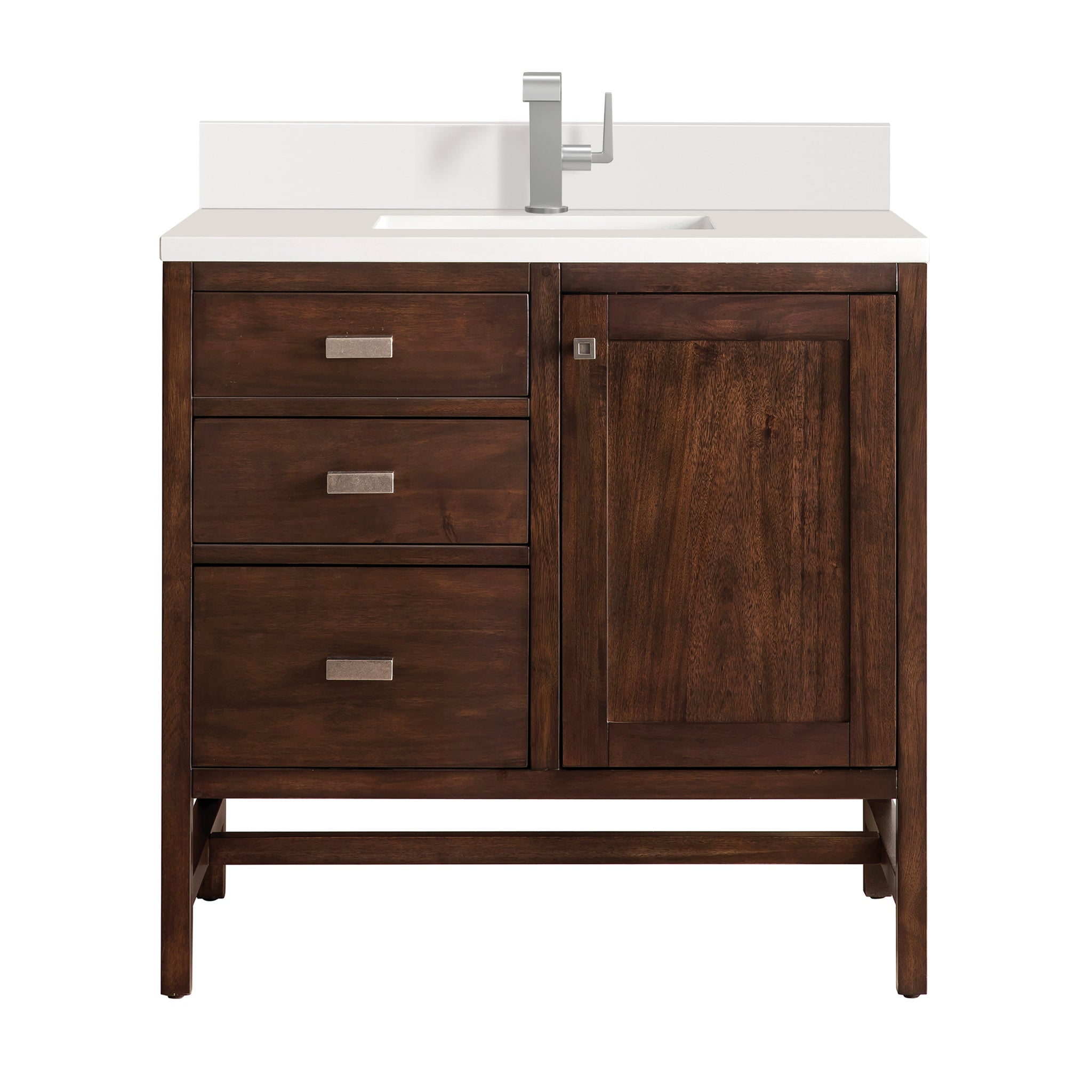 James Martin Addison 36" Single Bathroom Vanity, Mid-Century Acacia by James Martin