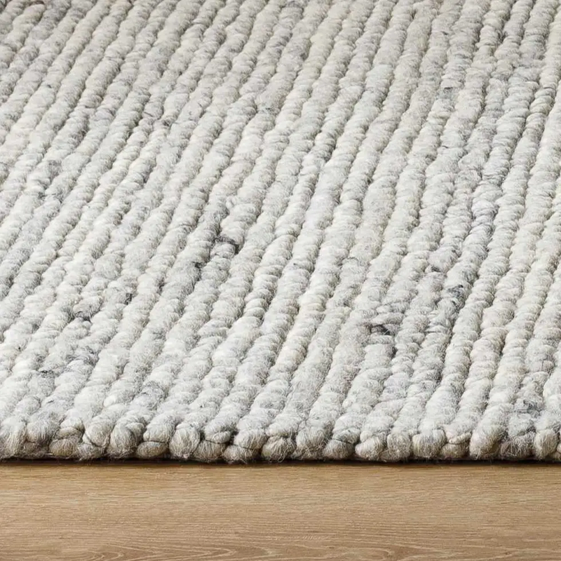 Olisa Cream & Gray Wool Area Rug by Boutique Rugs