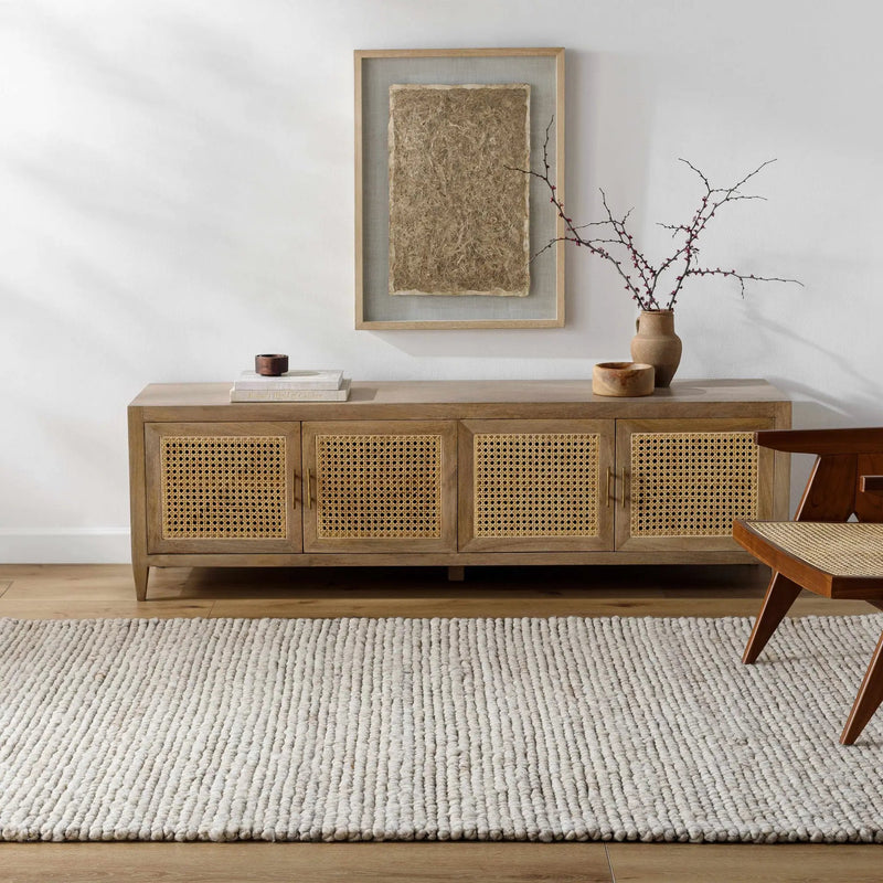 Olisa Cream Wool Area Rug by Boutique Rugs