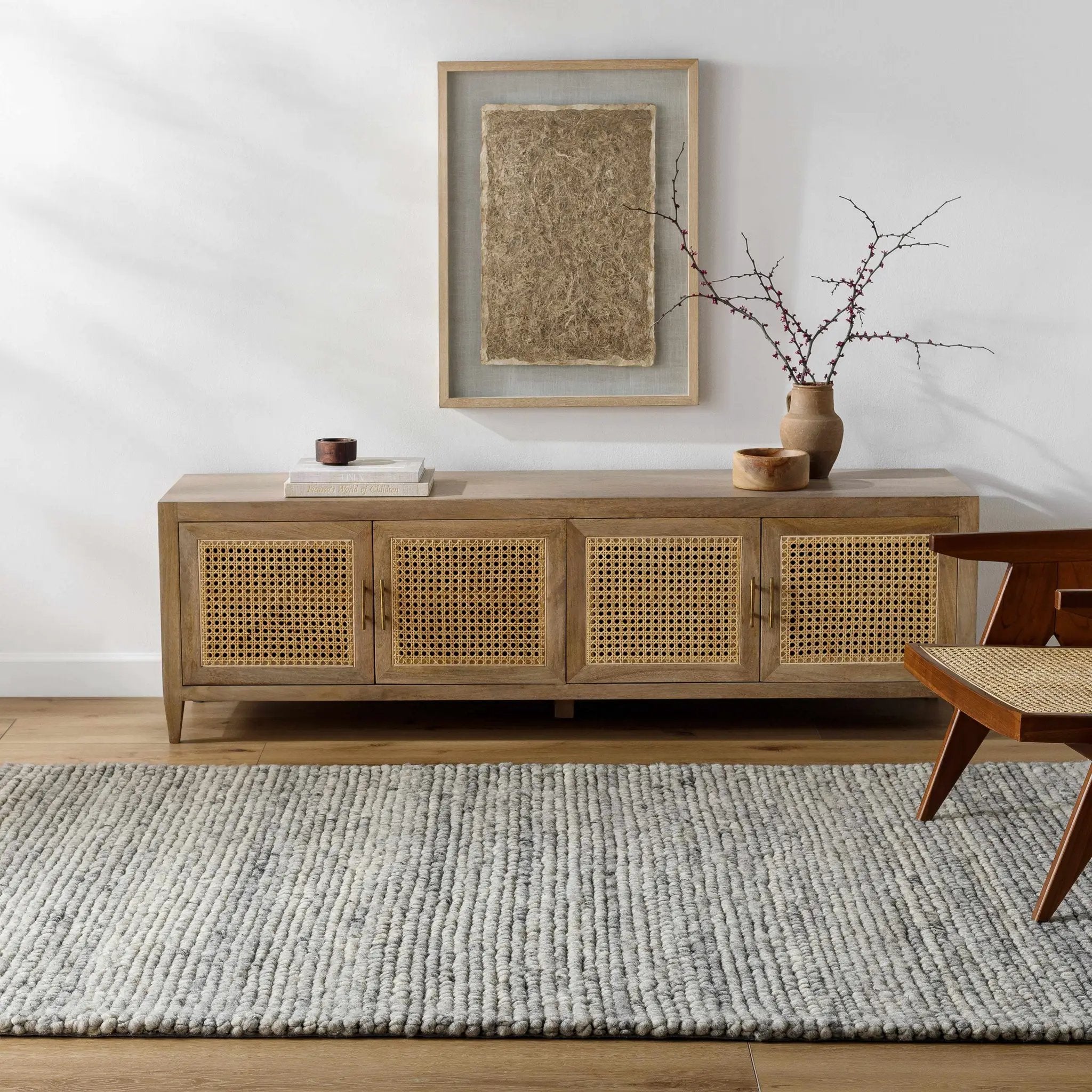 Olisa Gray Wool Area Rug by Boutique Rugs