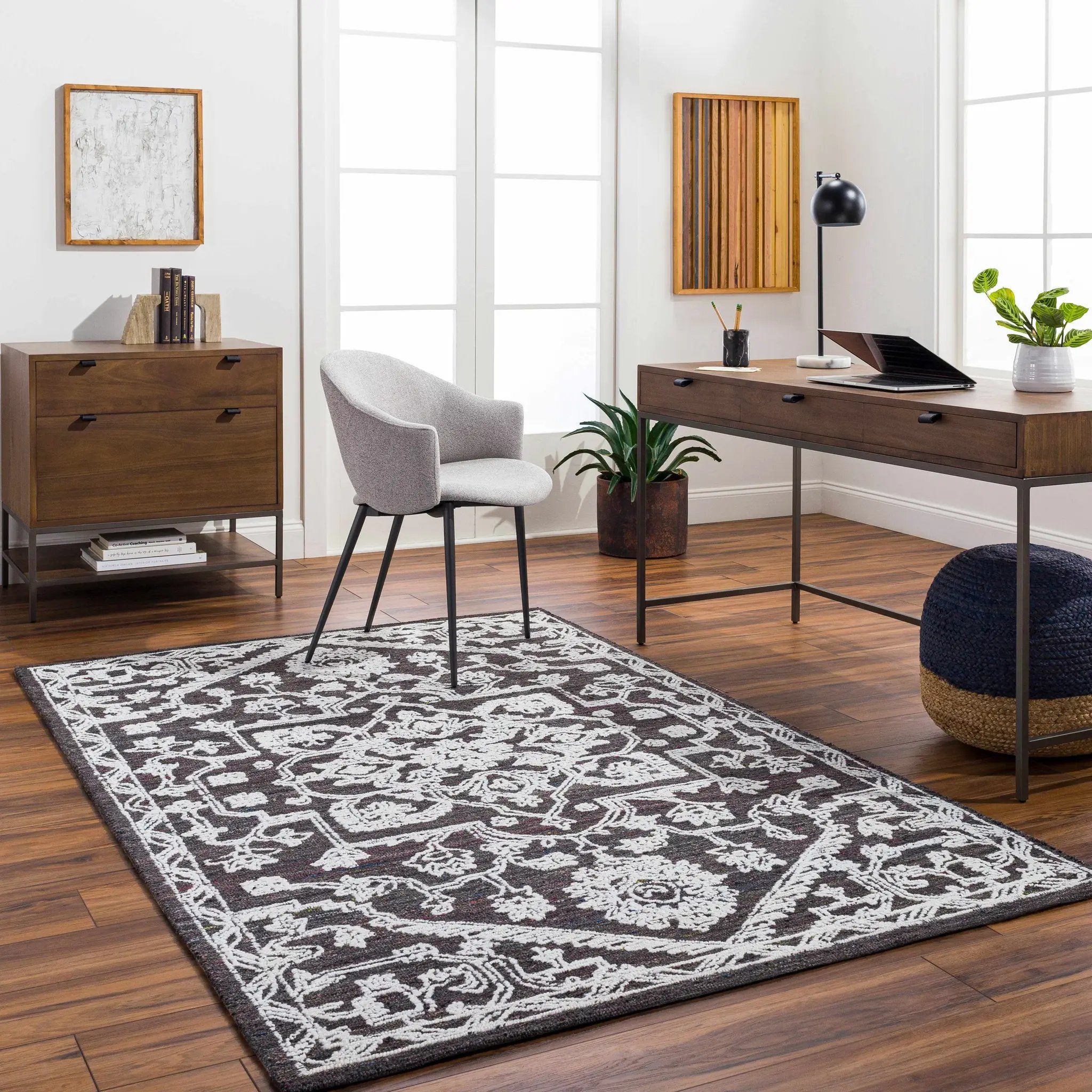 Black Derya Area Rug - Clearance by Boutique Rugs