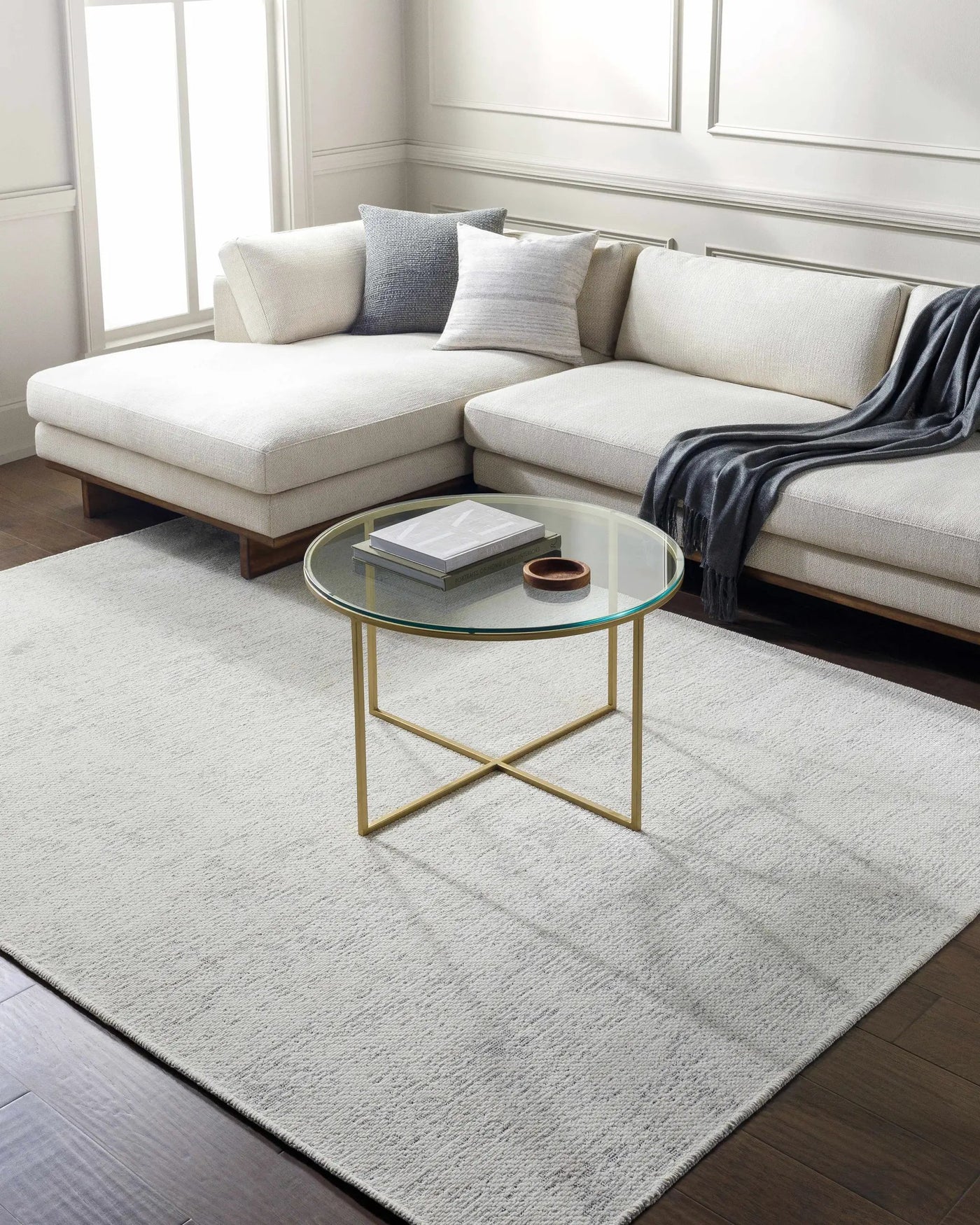 Isako Gray Solid Washable Area Rug - Clearance by Boutique Rugs