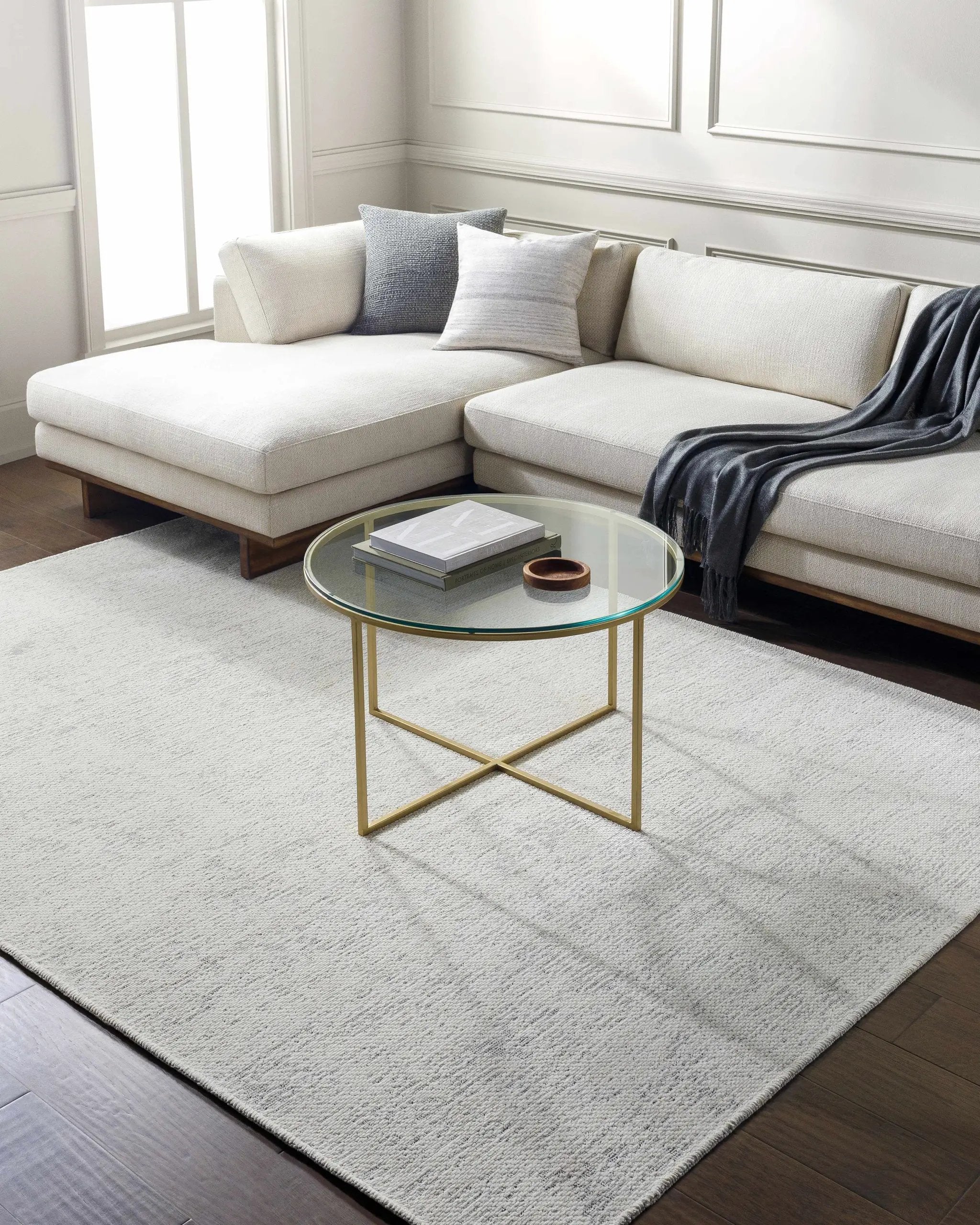 Isako Gray Solid Washable Area Rug - Clearance by Boutique Rugs