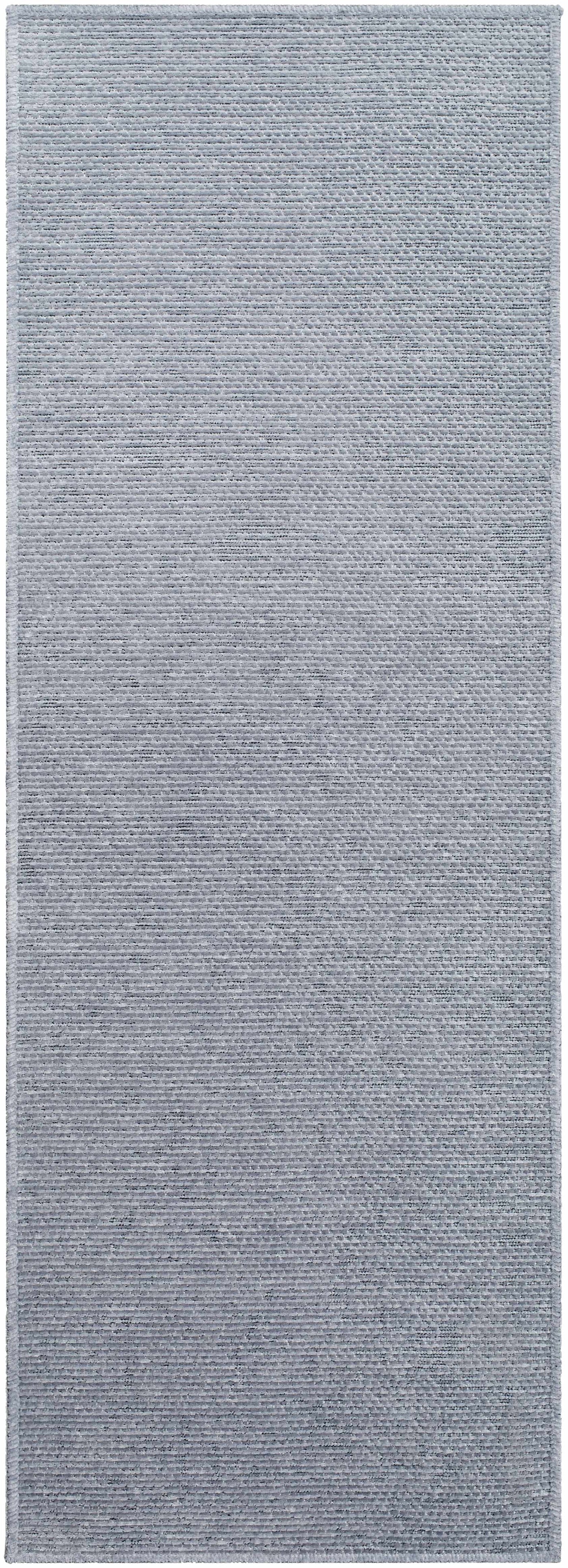 Isako Blue & Gray Solid Washable Area Rug - Clearance by Boutique Rugs