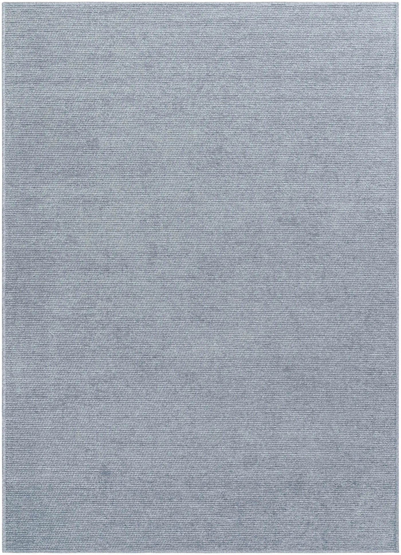 Isako Blue & Gray Solid Washable Area Rug - Clearance by Boutique Rugs