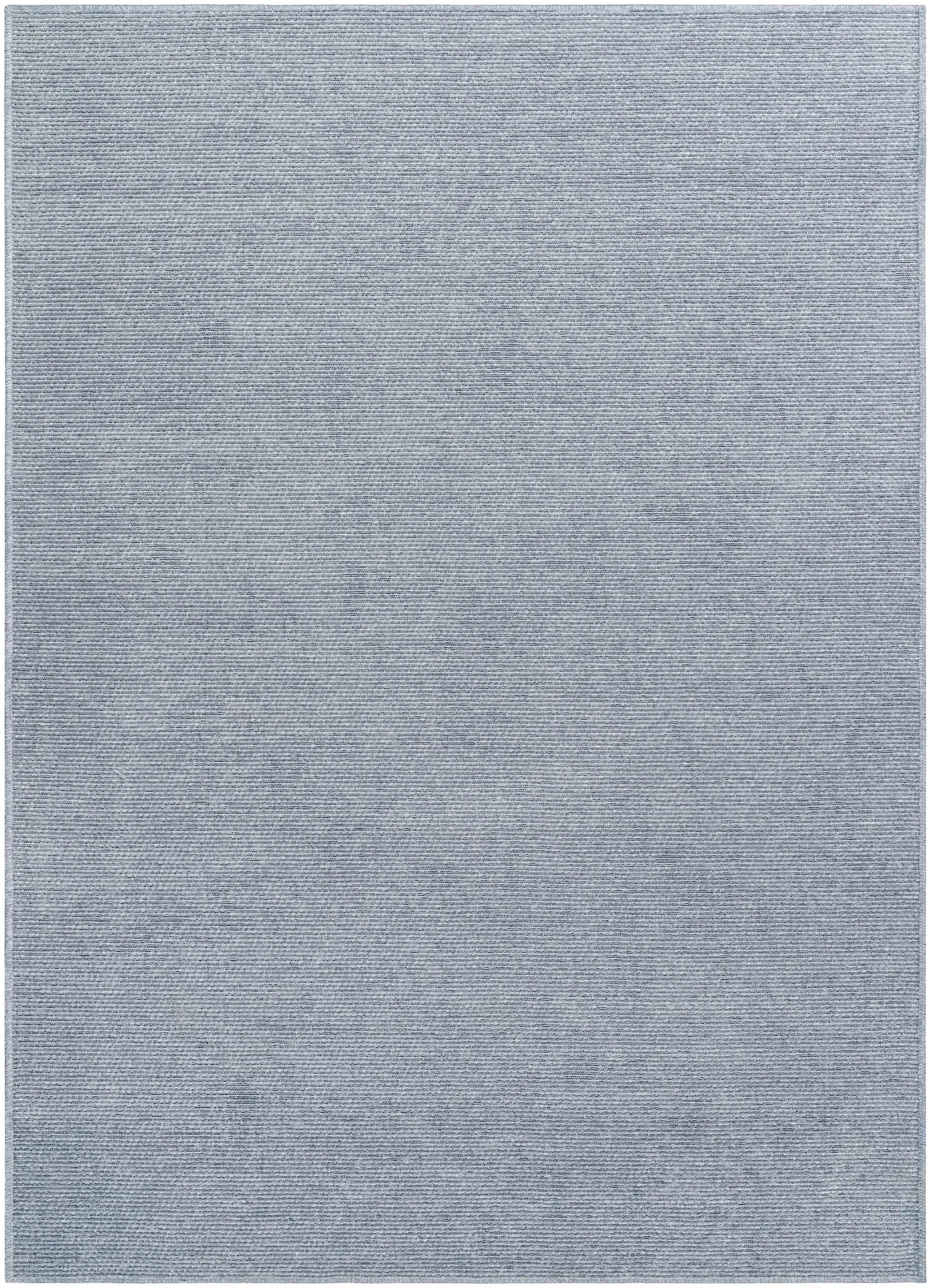Isako Blue & Gray Solid Washable Area Rug - Clearance by Boutique Rugs
