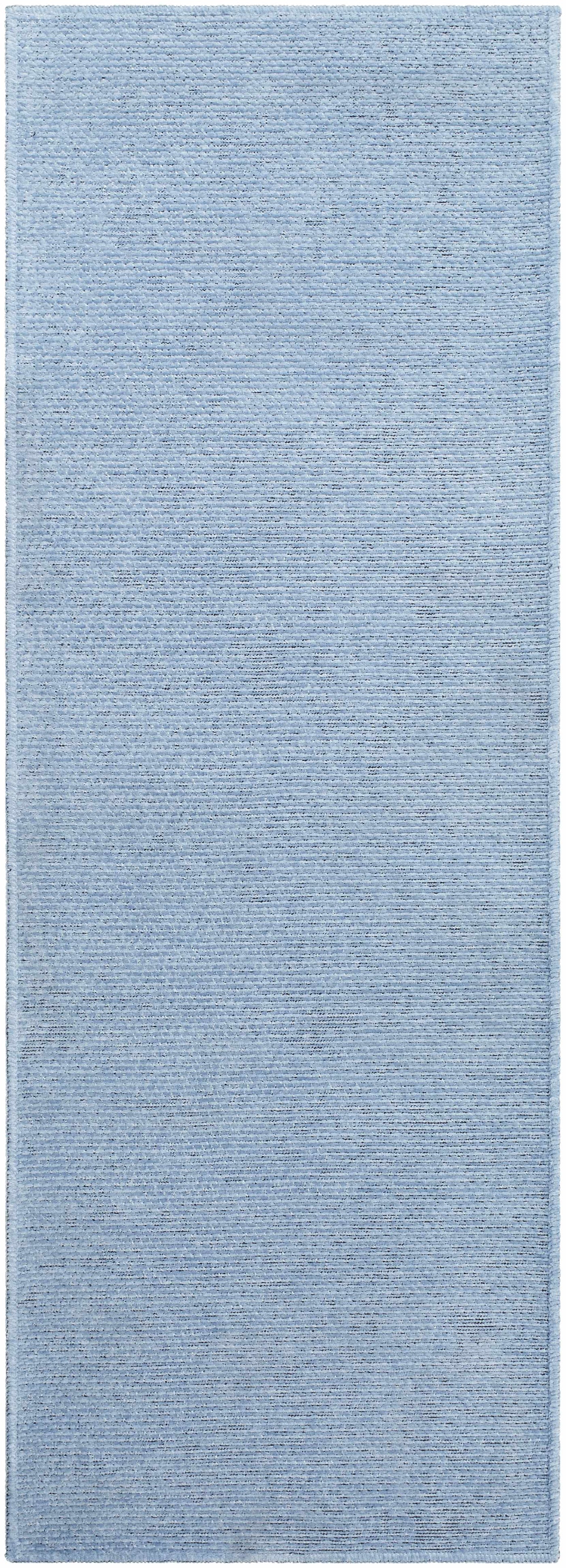 Isako Blue Solid Washable Area Rug - Clearance by Boutique Rugs