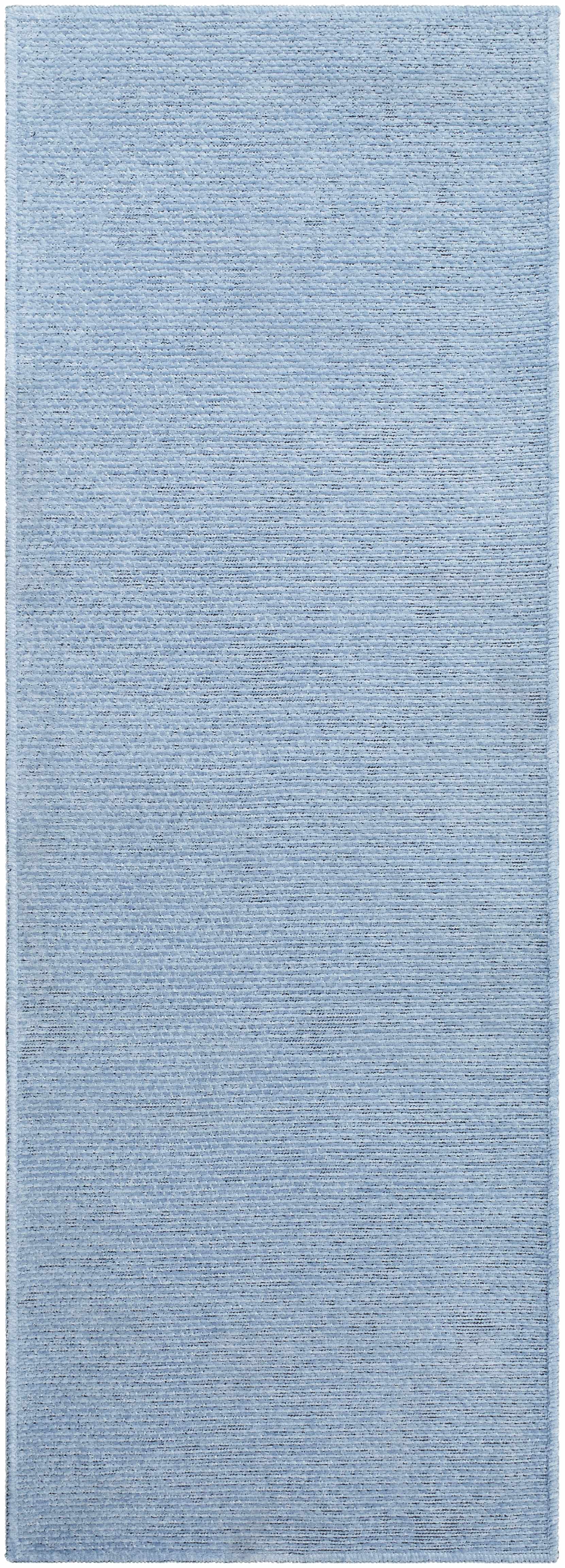 Isako Blue Solid Washable Area Rug - Clearance by Boutique Rugs