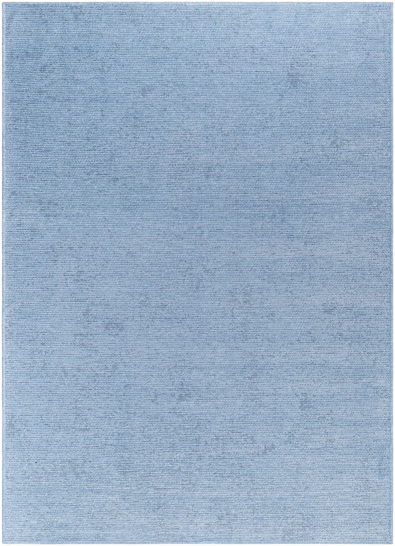 Isako Blue Solid Washable Area Rug - Clearance by Boutique Rugs