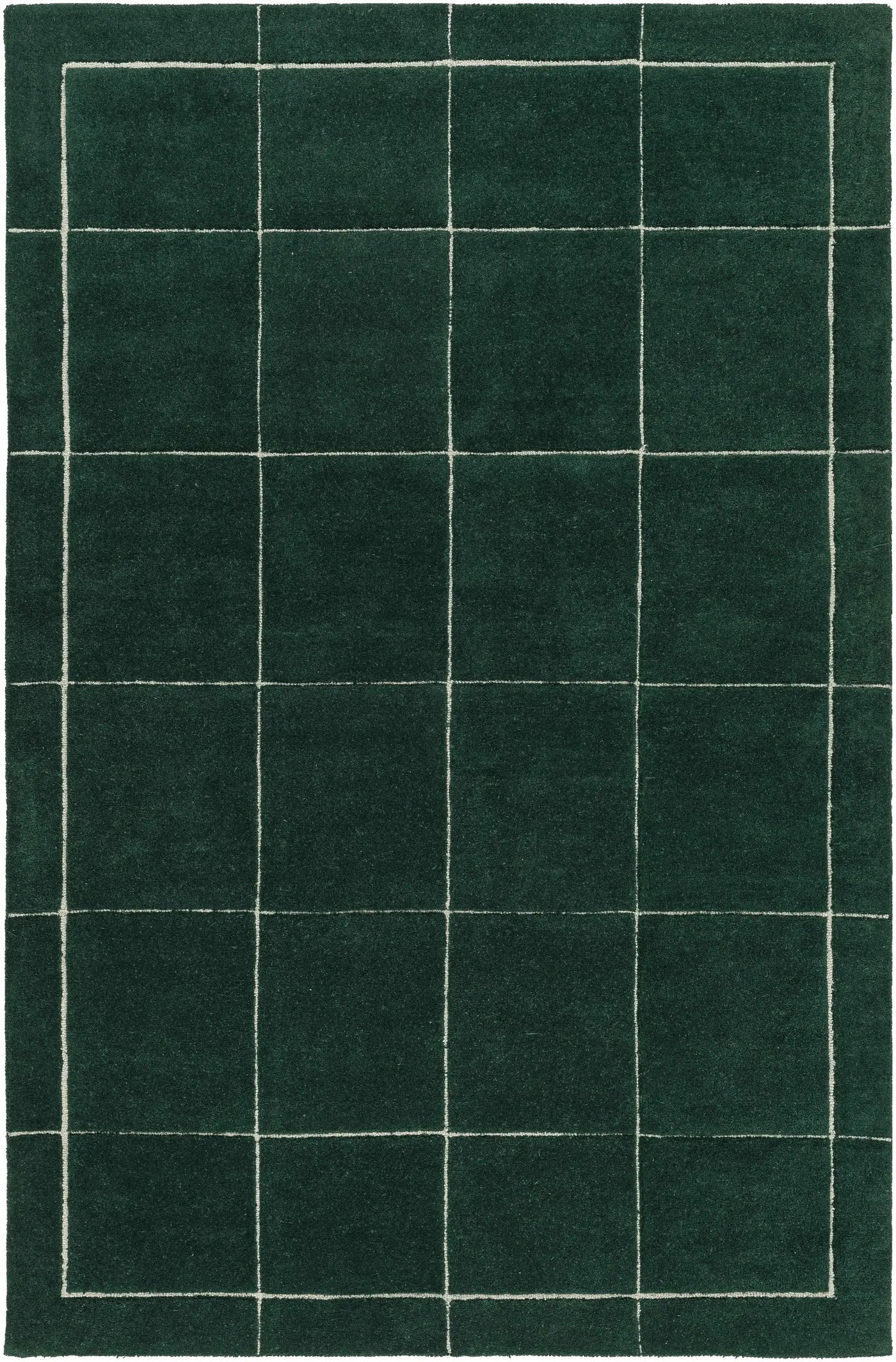 Siarl Green Checkered Area Rug by Boutique Rugs