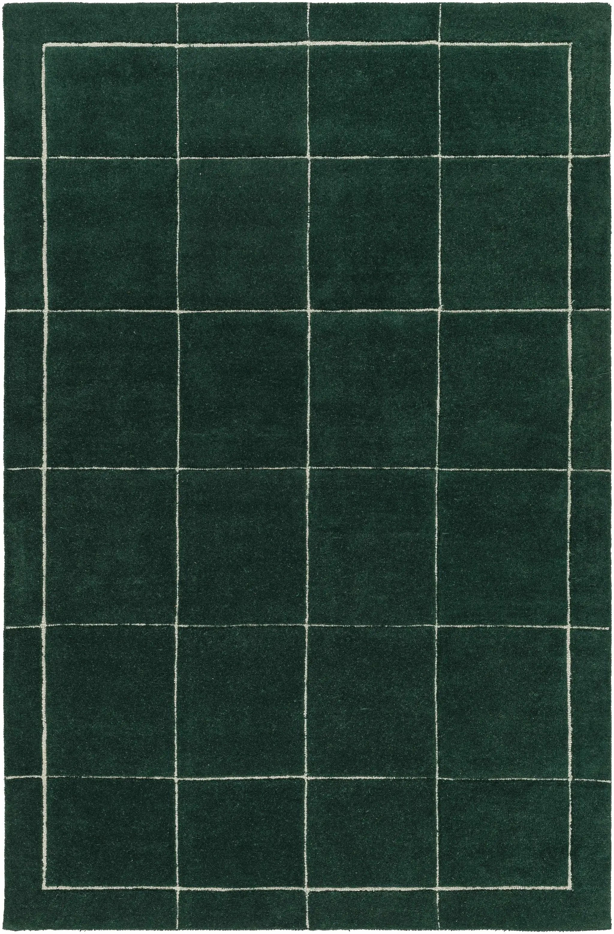 Siarl Green Checkered Area Rug by Boutique Rugs