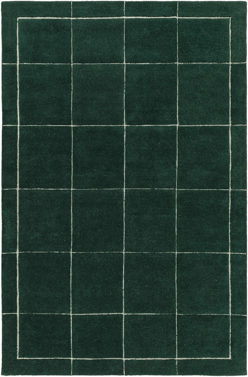 Siarl Green Checkered Area Rug by Boutique Rugs