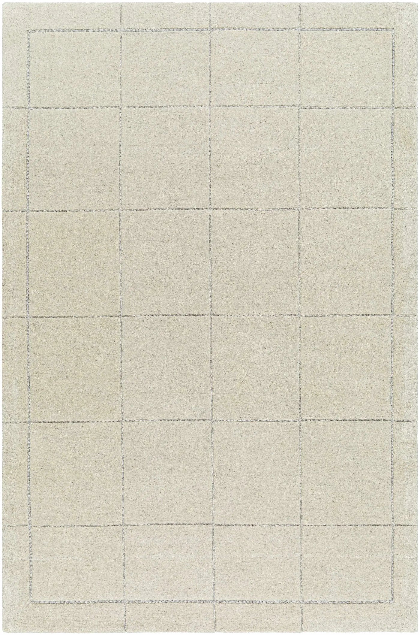 Siarl Cream Checkered Area Rug by Boutique Rugs