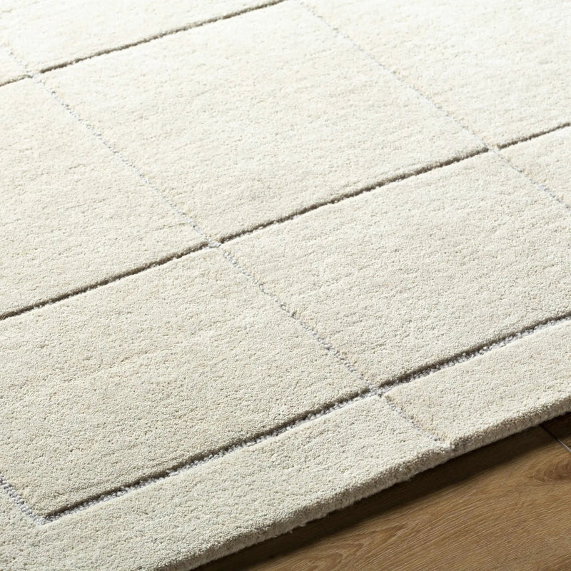 Siarl Cream Checkered Area Rug by Boutique Rugs