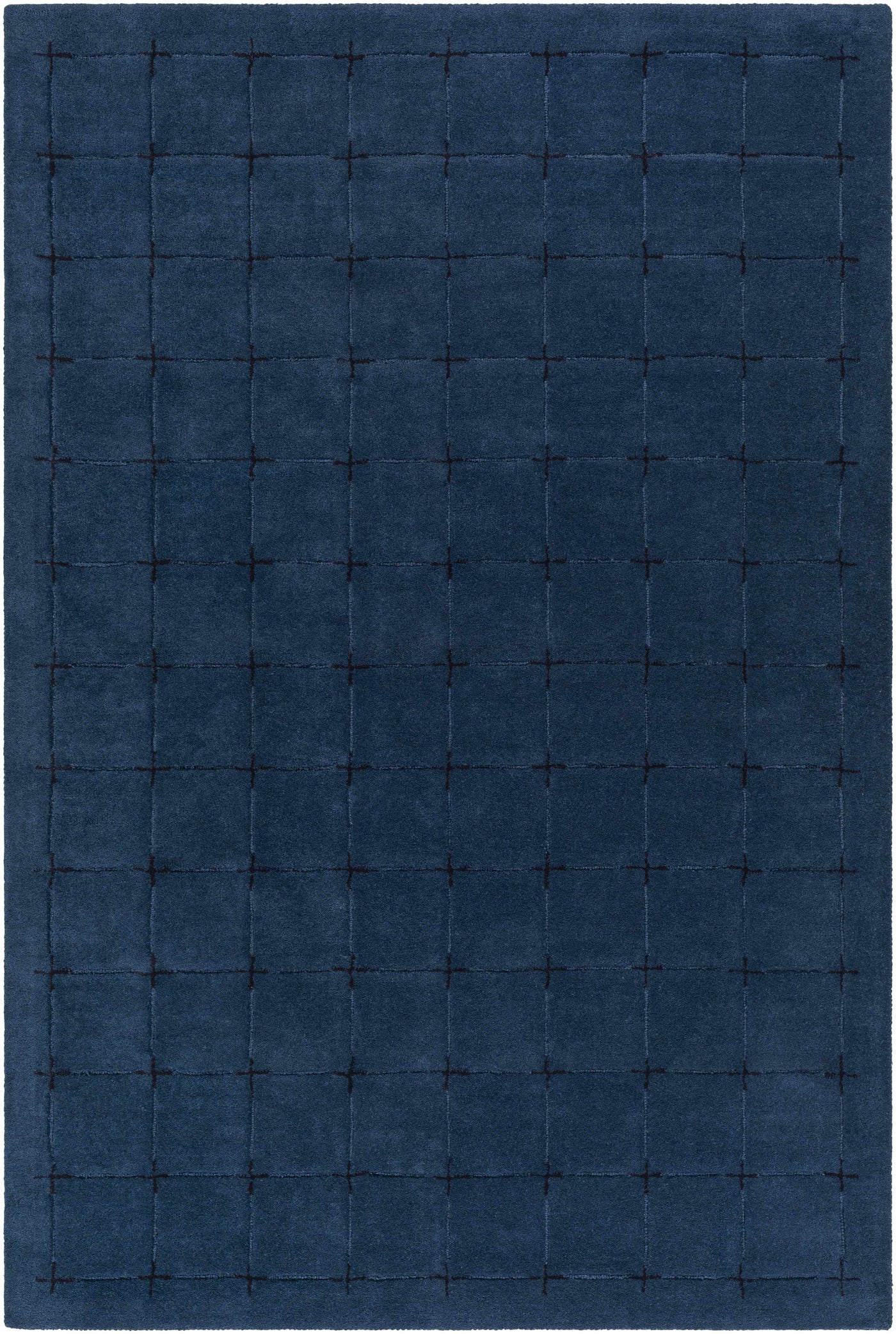 Sanvi Navy Wool Area Rug by Boutique Rugs