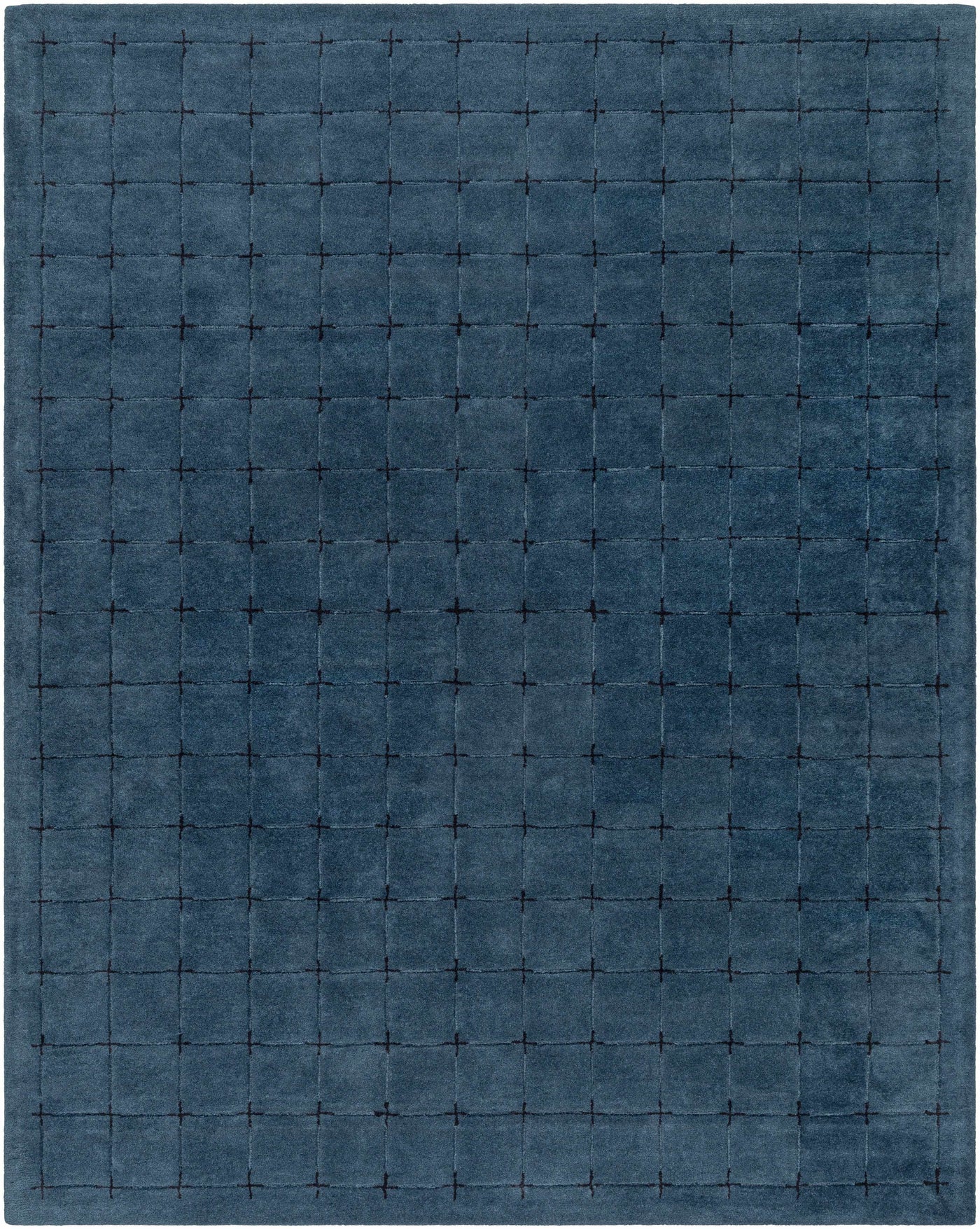 Sanvi Navy Wool Area Rug by Boutique Rugs