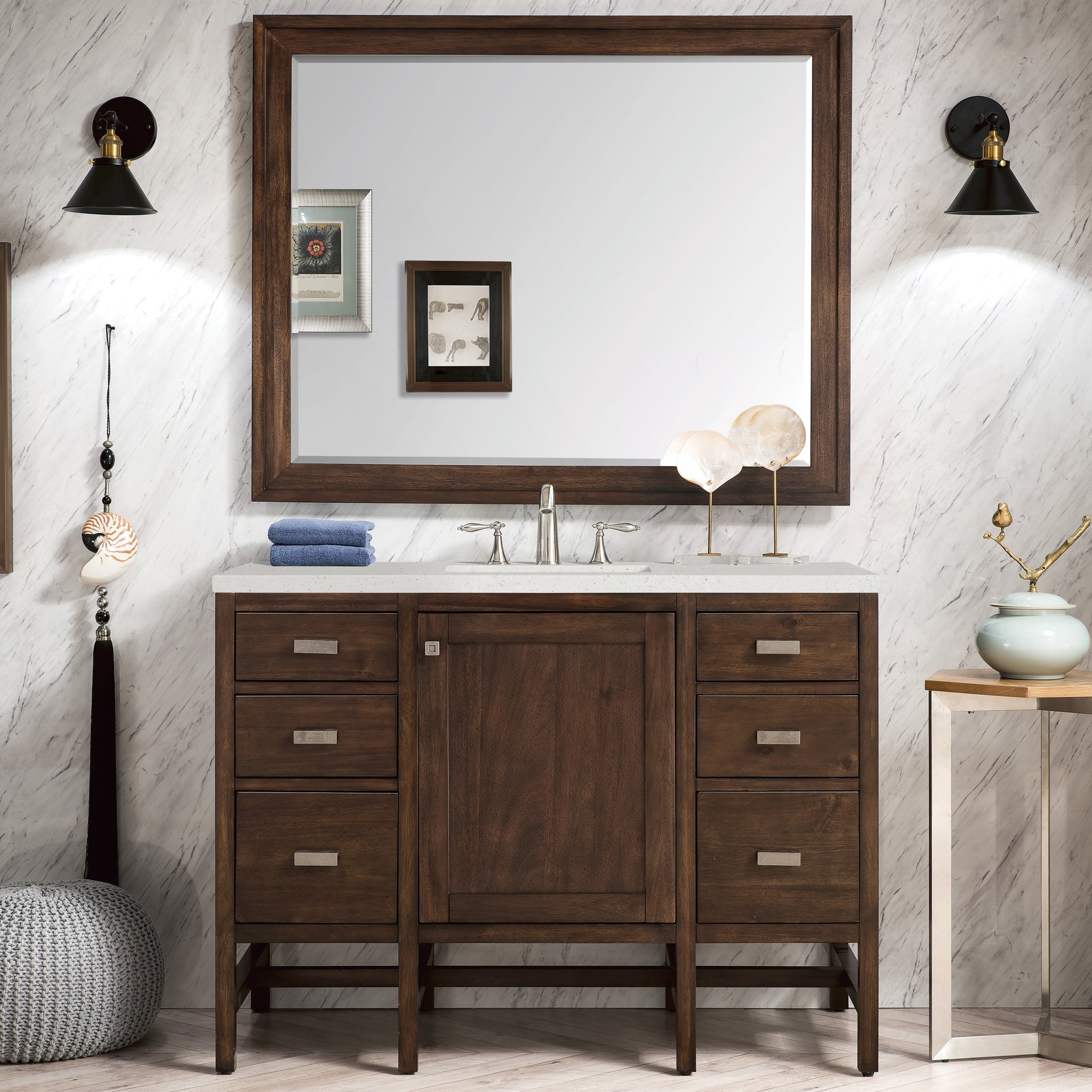 James Martin Addison 48" Single Bathroom Vanity, Mid-Century Acacia by James Martin