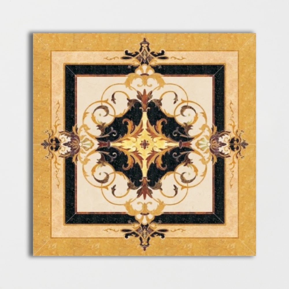 Square Aluminum Backed Multi Finish Neptune Marble Medallions 48 Marble Multi Finish 48x48 Medallions
