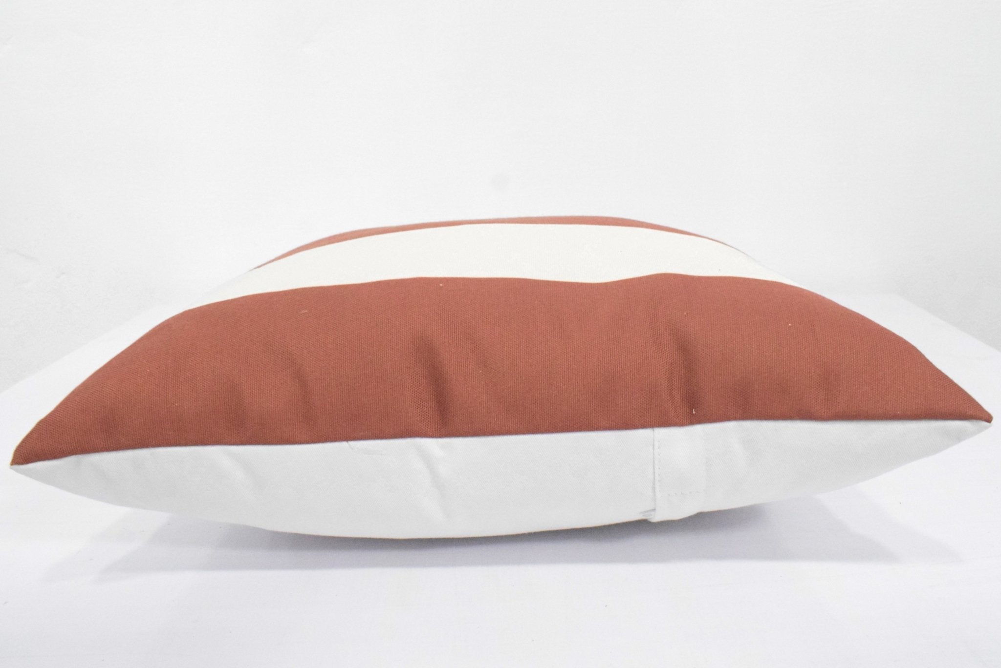 Squared Nautica Striped Designed Outdoor Safe Pillow by The Rug Decor