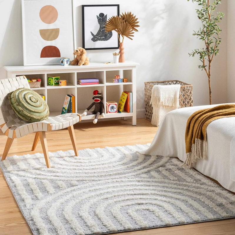 Arnel Gray & Beige Area Rug by Boutique Rugs