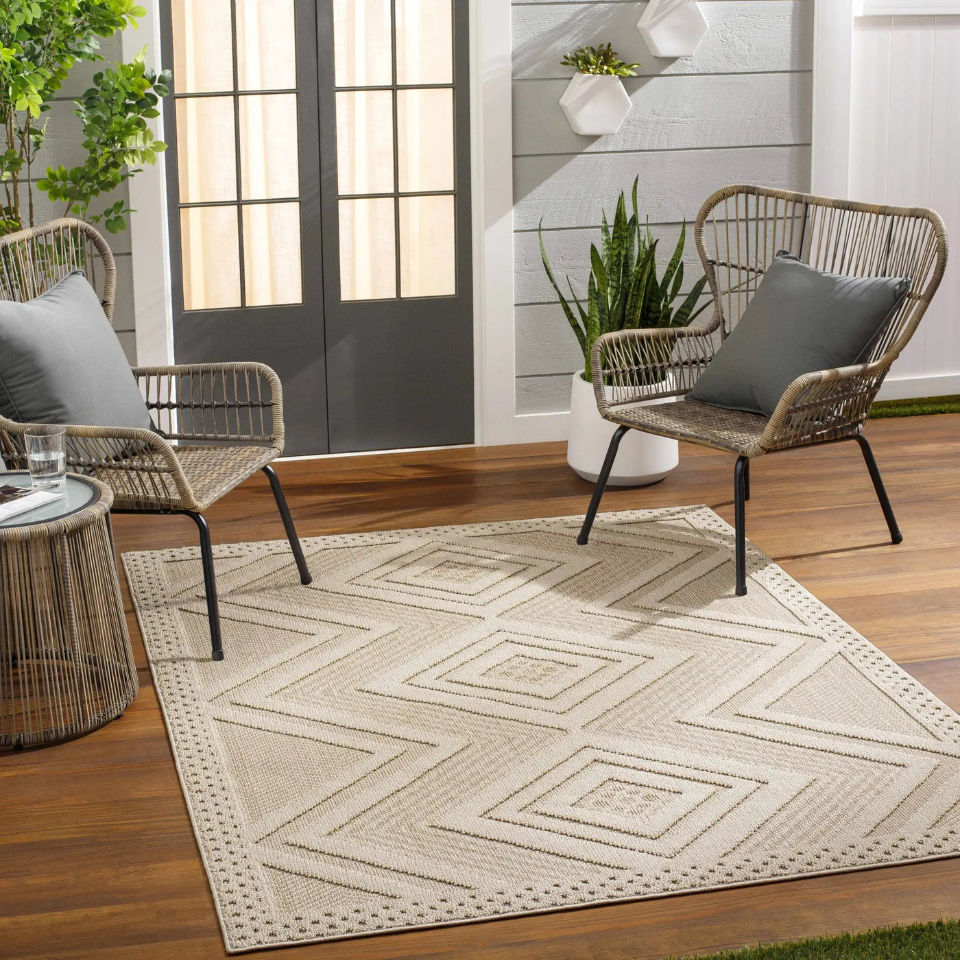 Aimee Lambswool Outdoor Area Rug - Clearance by Boutique Rugs