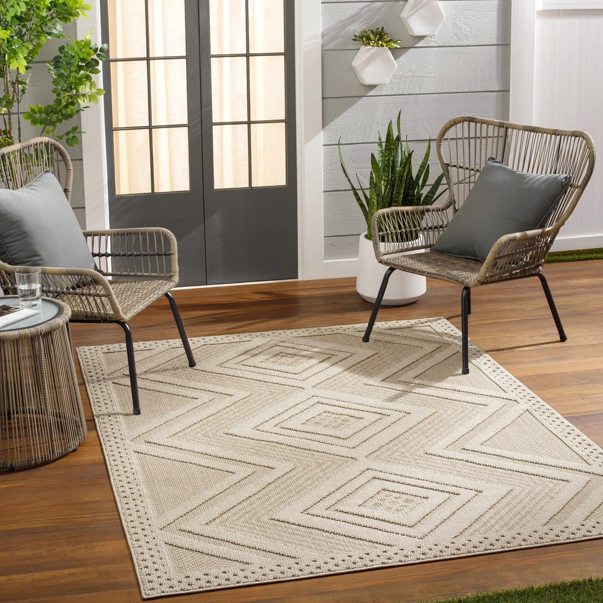 Aimee Lambswool Outdoor Area Rug - Clearance by Boutique Rugs