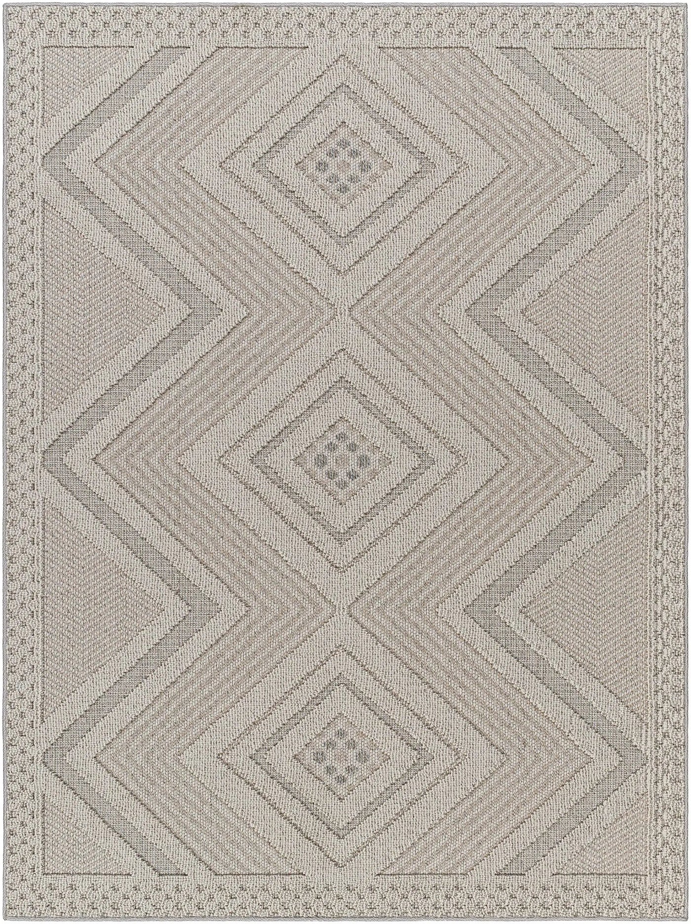 Aimee Natural Gray Outdoor Area Rug - Clearance by Boutique Rugs