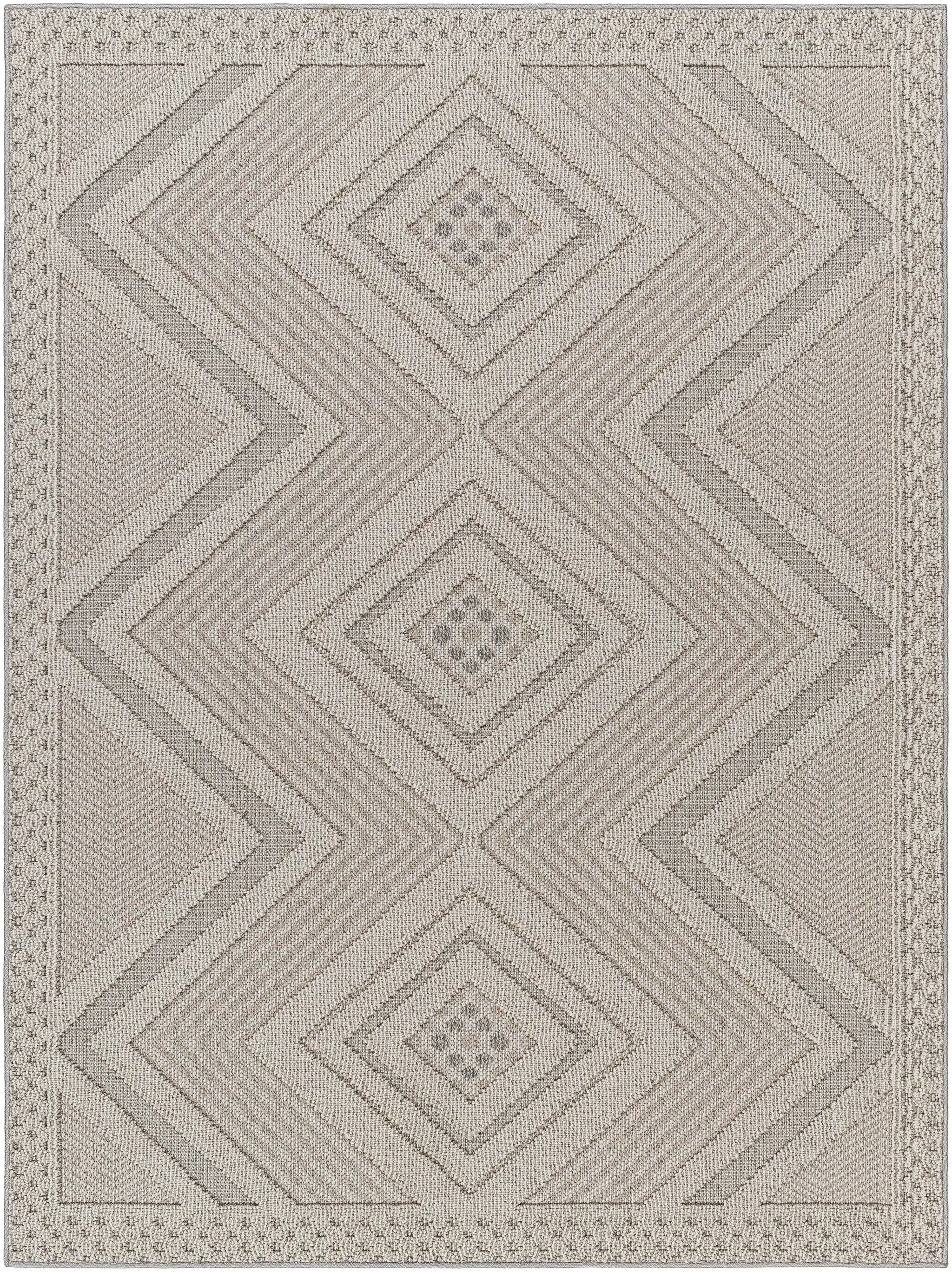 Aimee Natural Gray Outdoor Area Rug - Clearance by Boutique Rugs