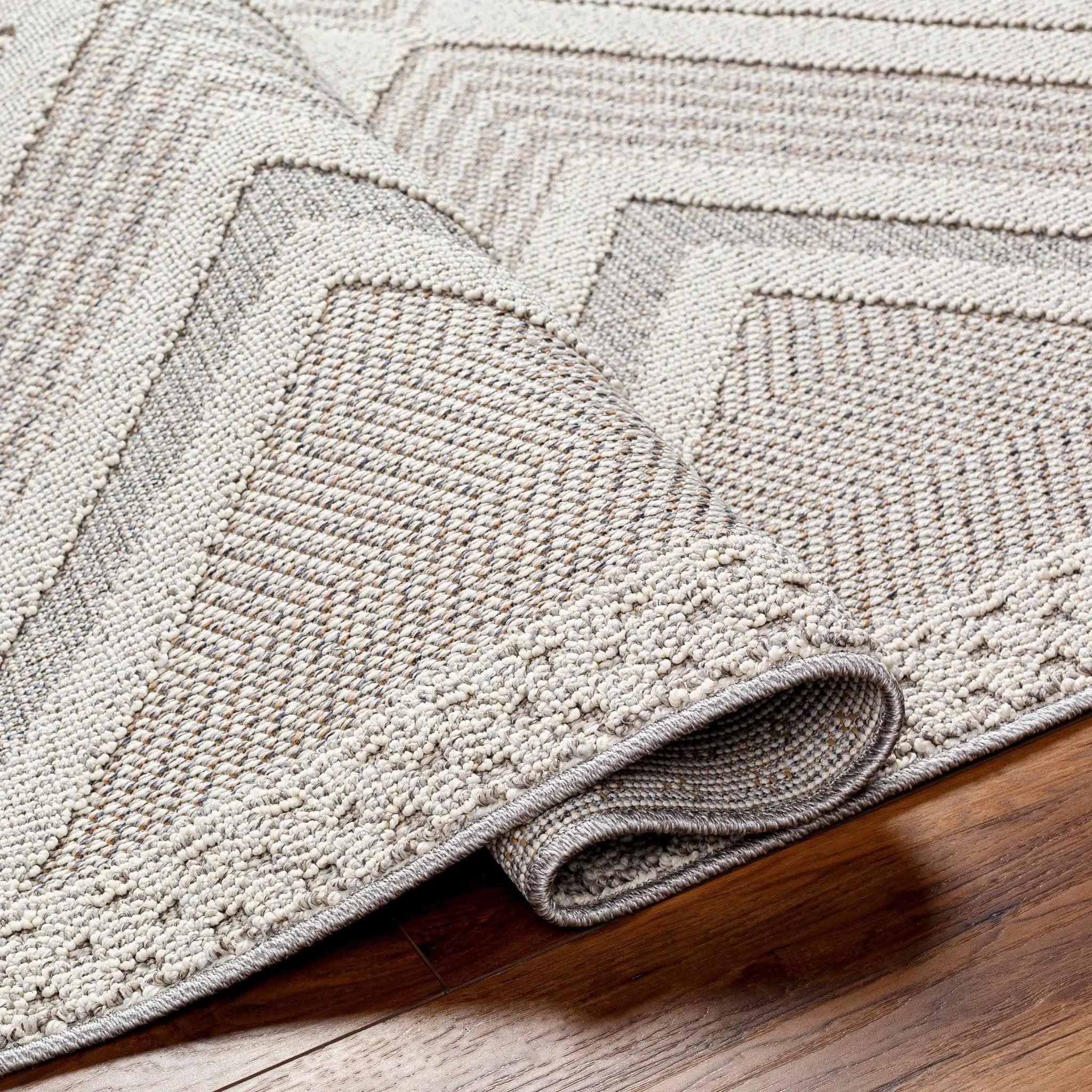 Aimee Natural Gray Outdoor Area Rug - Clearance by Boutique Rugs