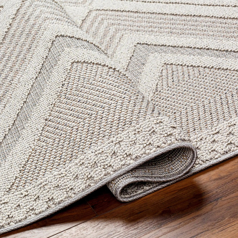 Aimee Natural Gray Outdoor Area Rug - Clearance by Boutique Rugs