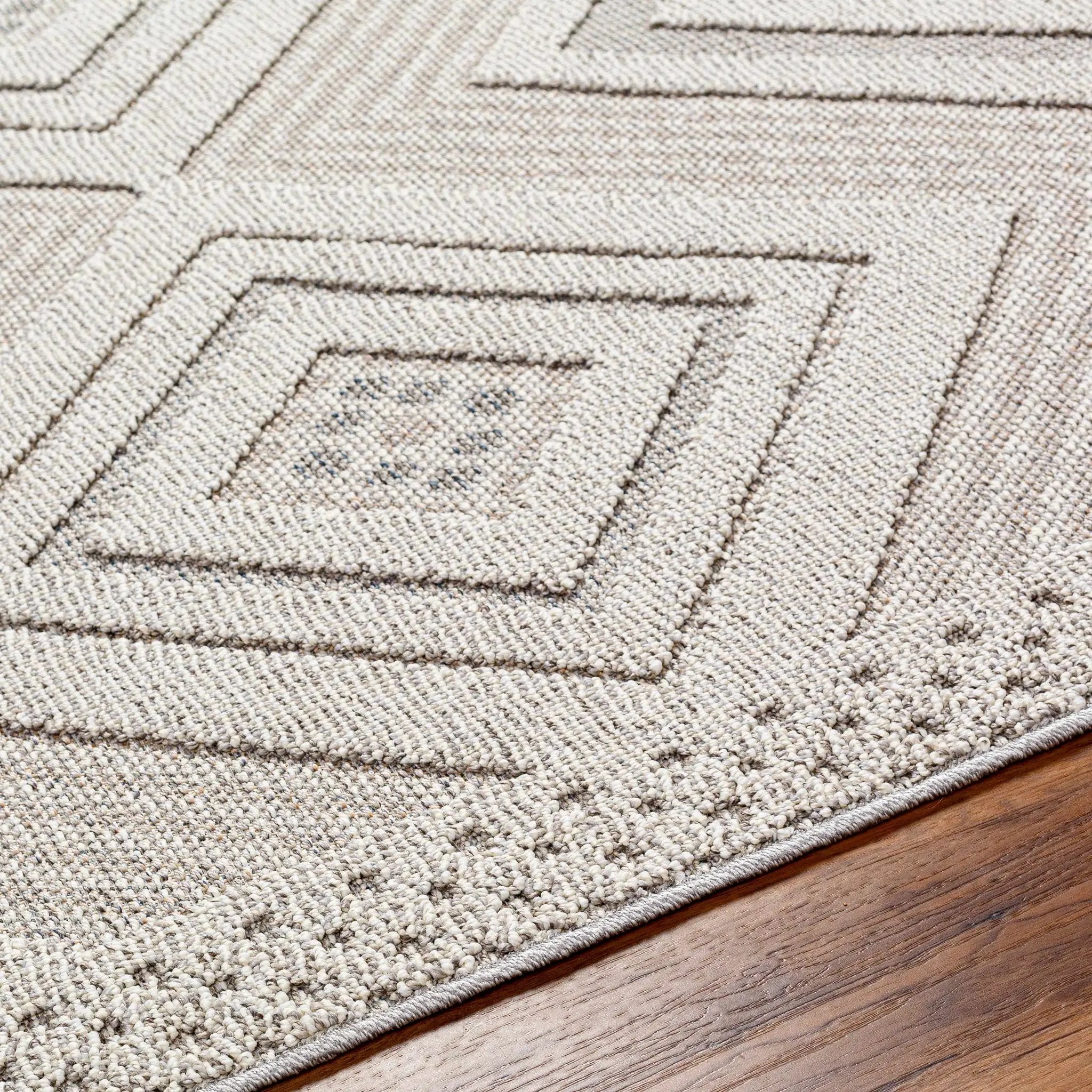 Aimee Natural Gray Outdoor Area Rug - Clearance by Boutique Rugs