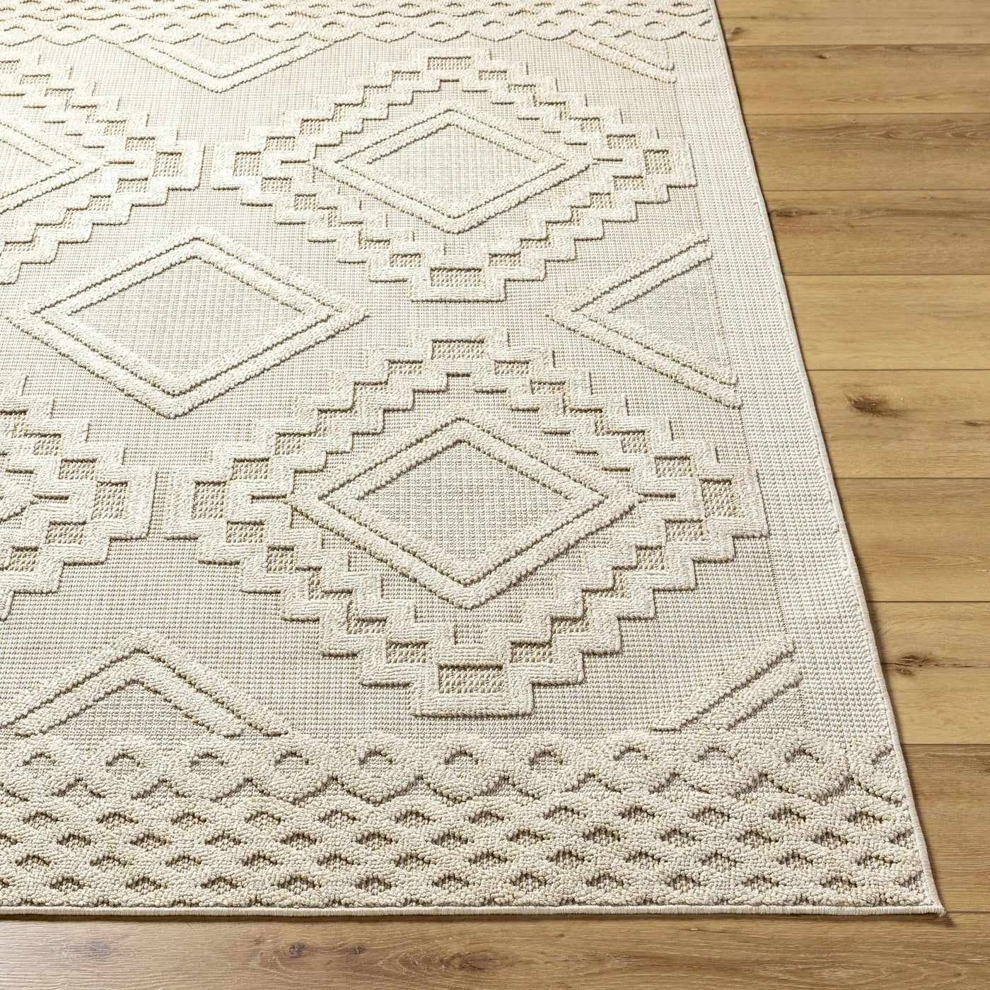 Arwid Bone Outdoor Area Rug - Clearance by Boutique Rugs
