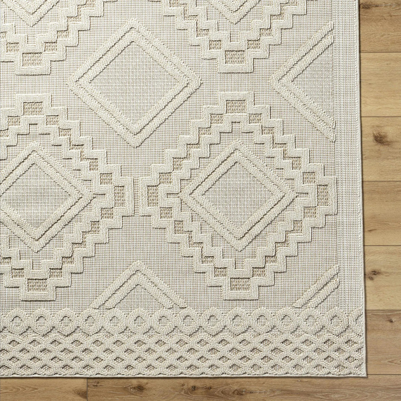 Arwid Bone Outdoor Area Rug - Clearance by Boutique Rugs