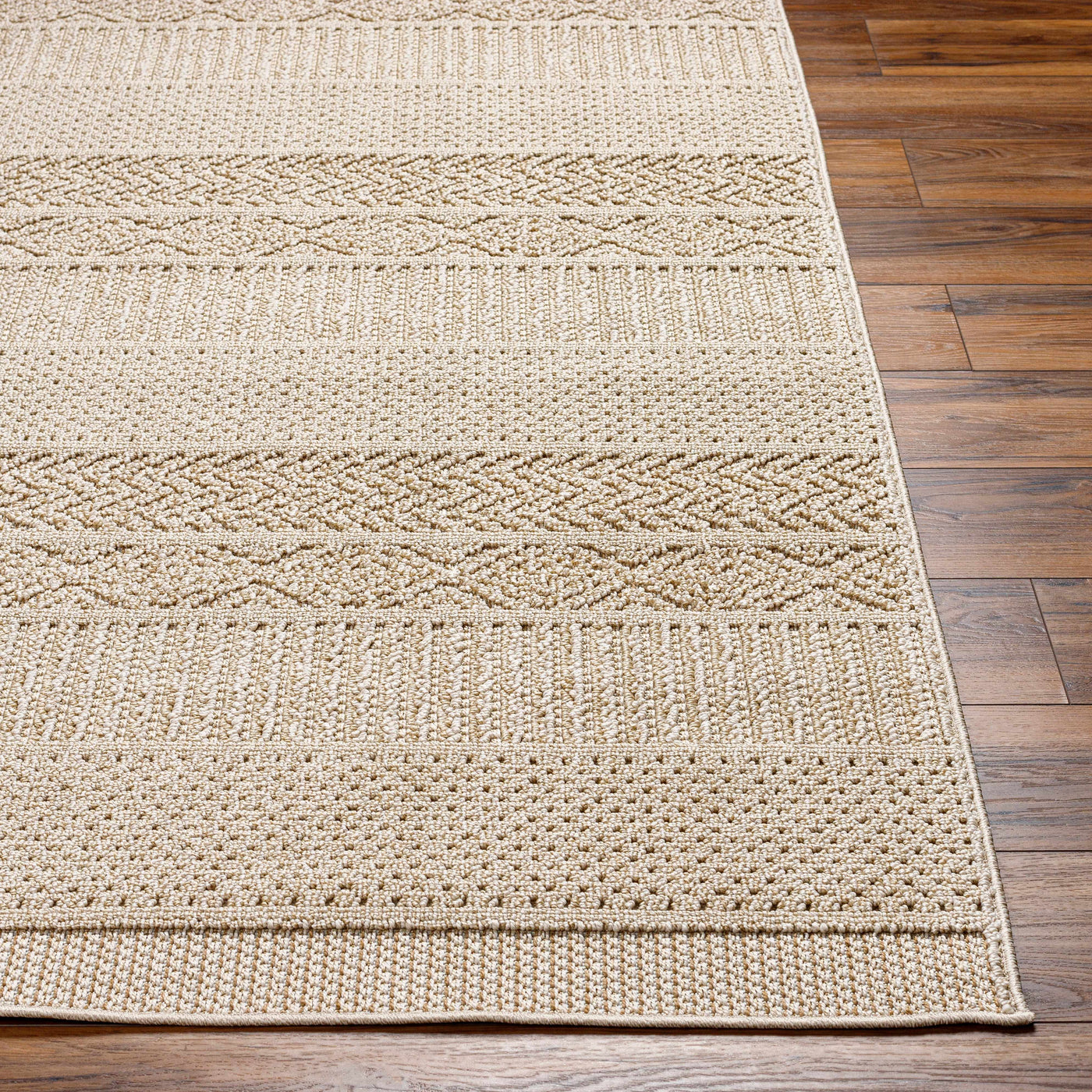 Corom Beige Outdoor Area Rug - Clearance by Boutique Rugs