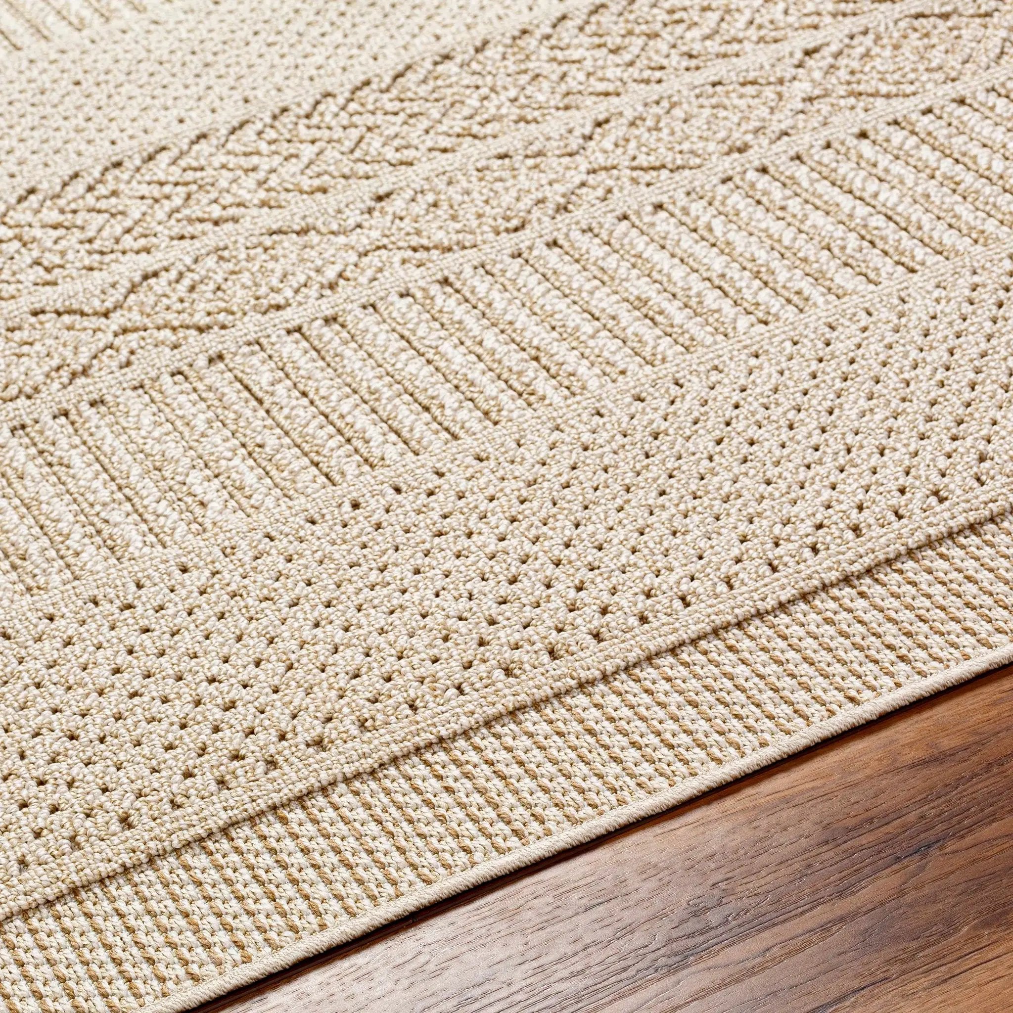 Corom Beige Outdoor Area Rug - Clearance by Boutique Rugs