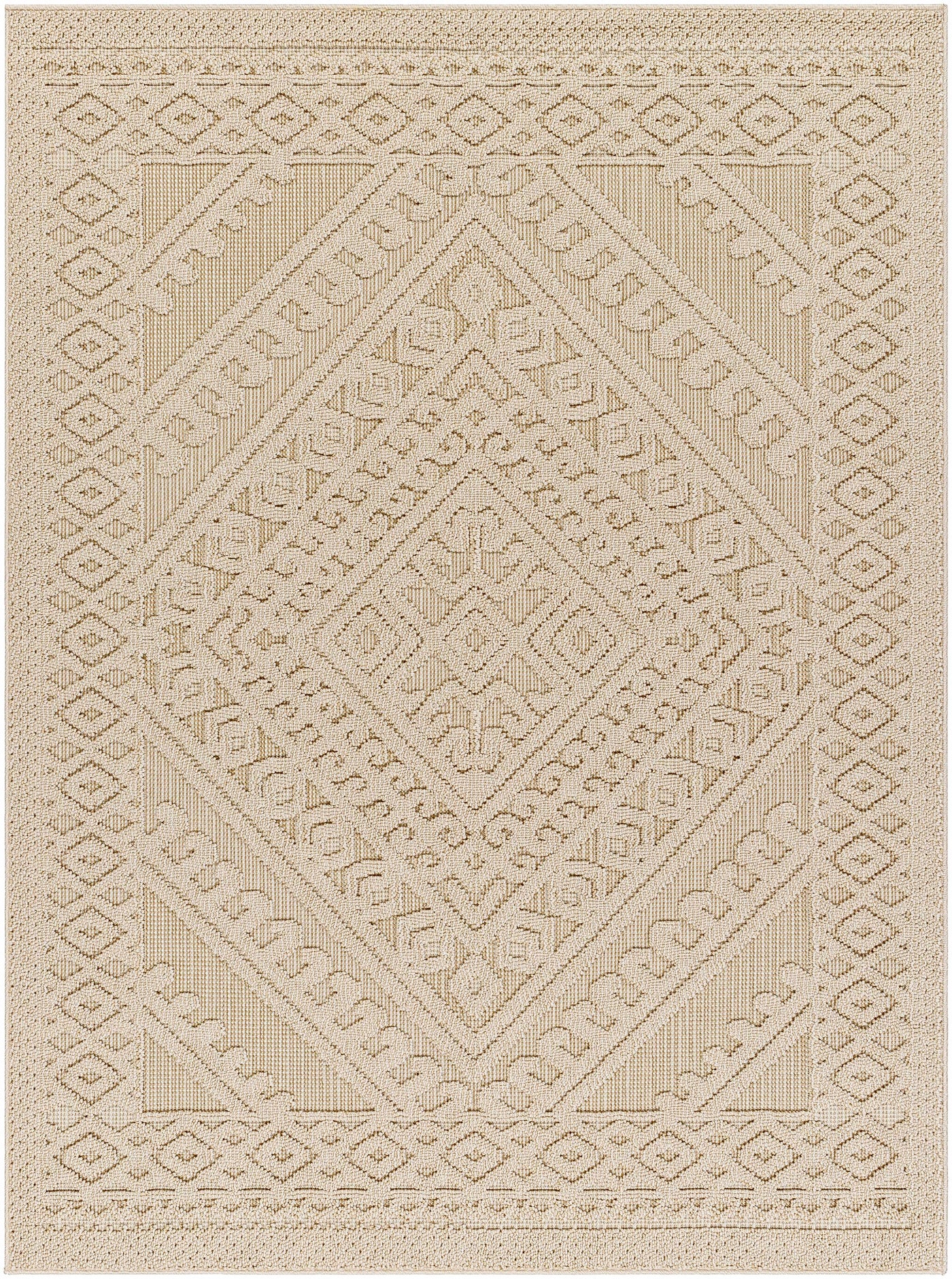 Hibah Bone Outdoor Area Rug - Clearance by Boutique Rugs