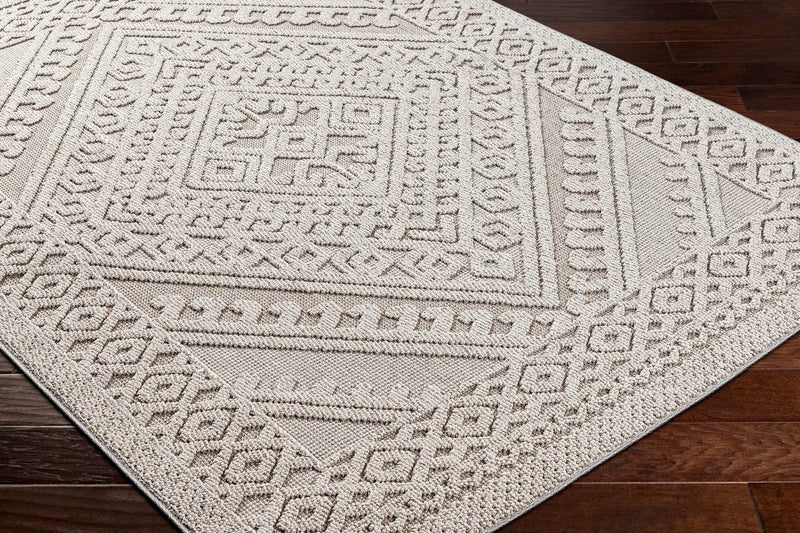 Hibah Natural Gray Outdoor Area Rug - Clearance by Boutique Rugs