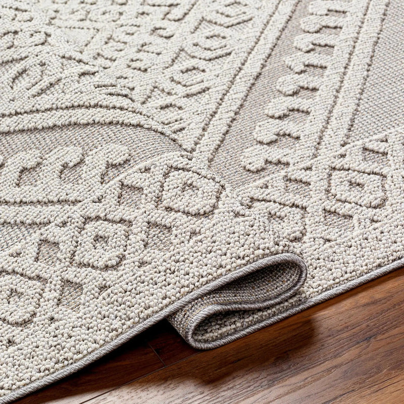 Hibah Natural Gray Outdoor Area Rug - Clearance by Boutique Rugs